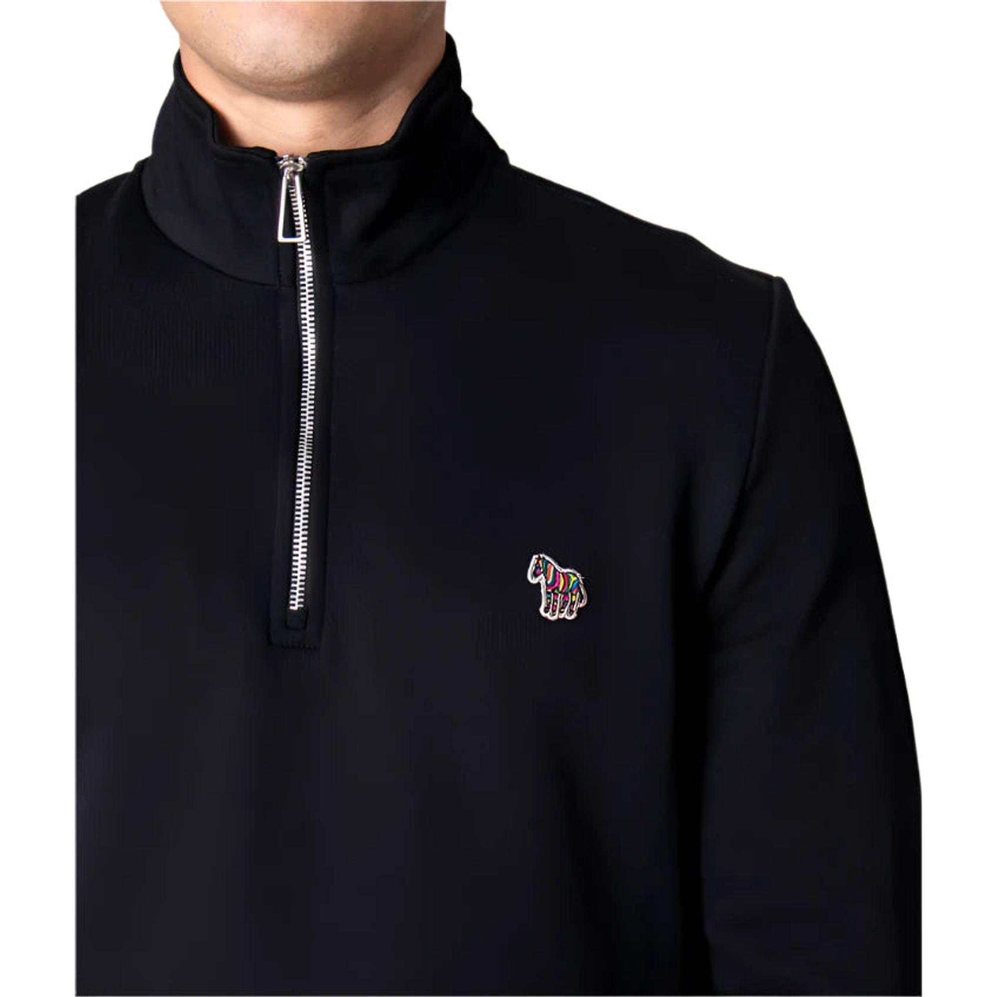Product image 4 of 10 of Paul Smith Men's Regular Fit Zebra Half-Zip Sweatshirt - Black