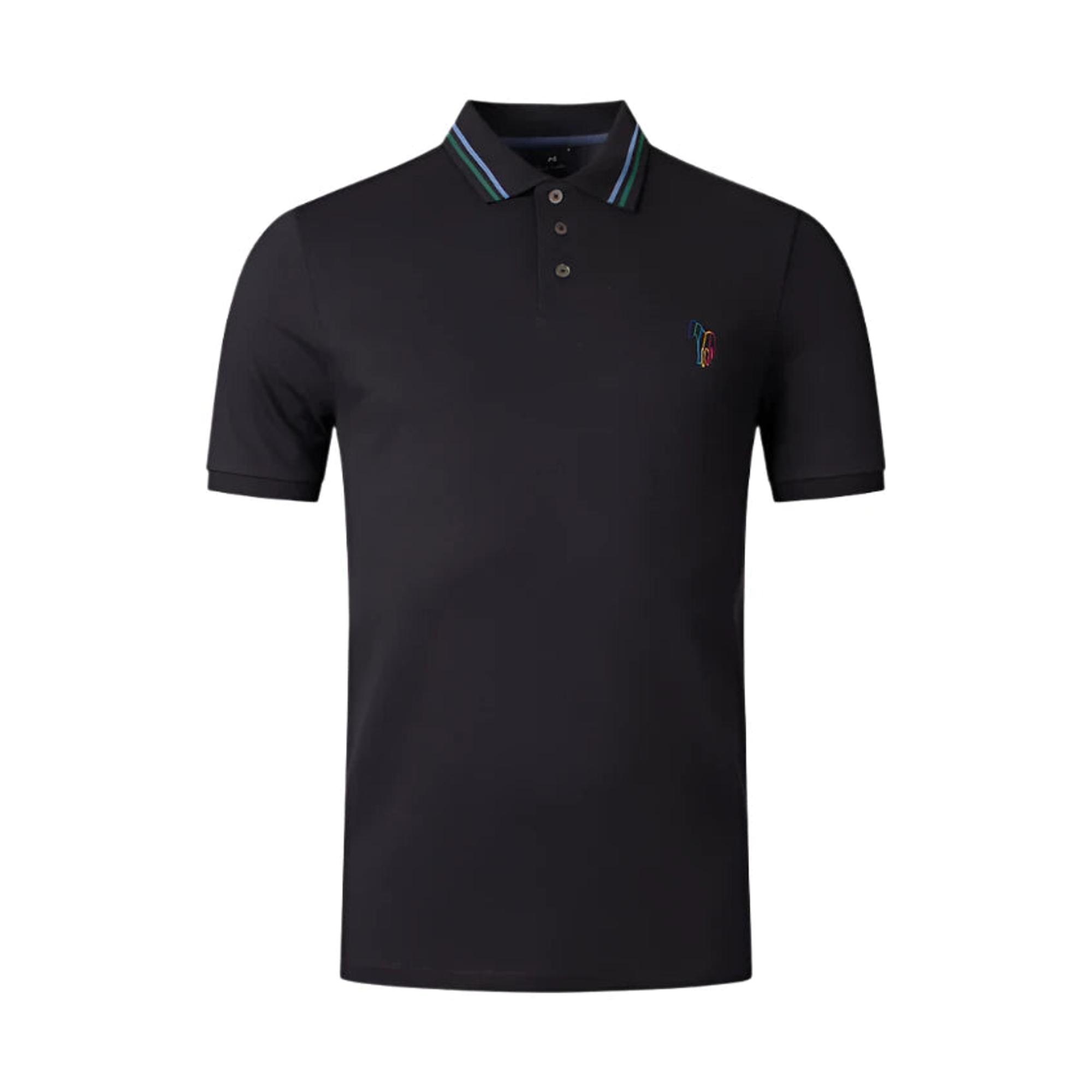 Product image 5 of 5 of Paul Smith Men's Regular Fit Stretch-Cotton 'Broad Stripe Zebra' Polo Shirt - Black