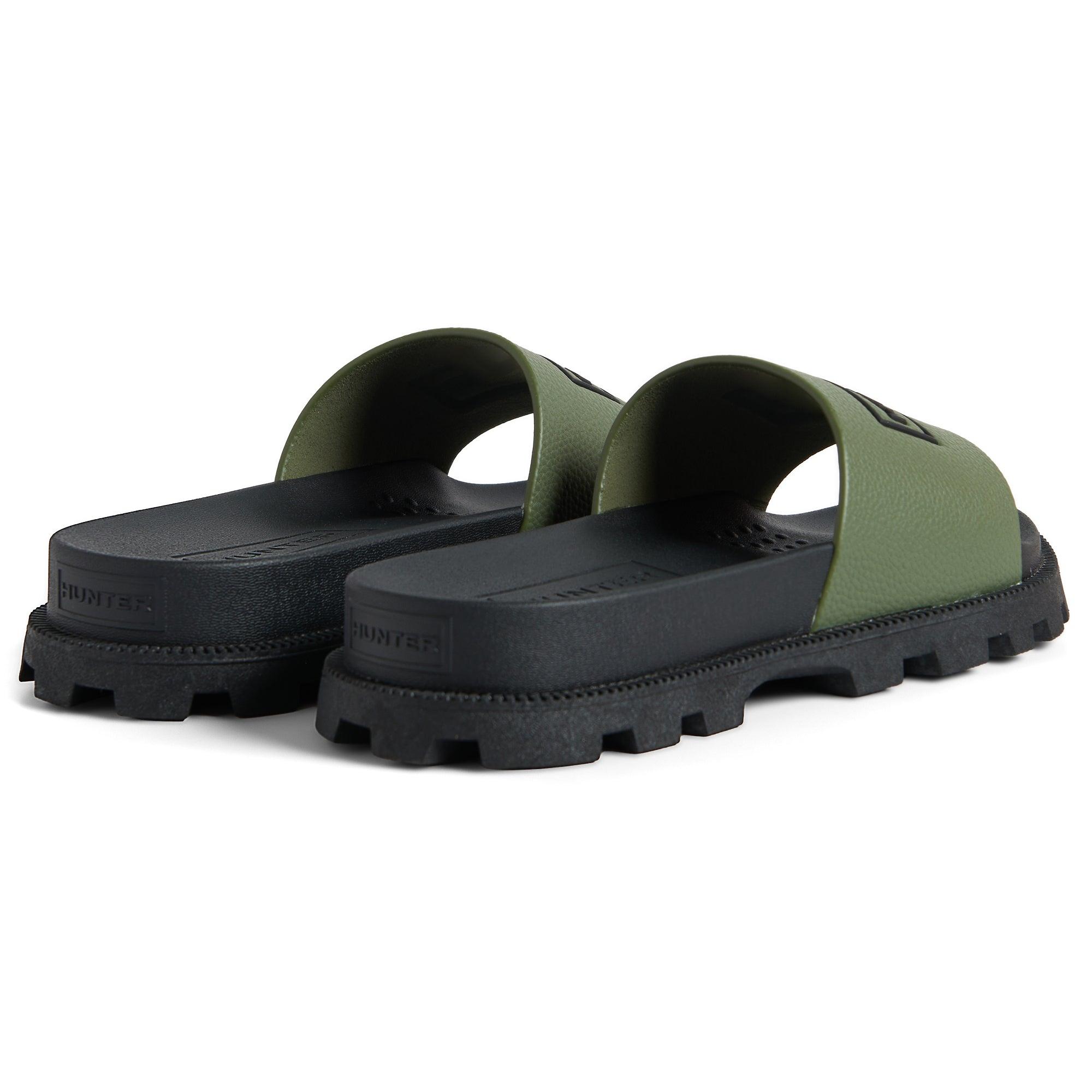 Product image 3 of 5 of Hunter Unisex Vegan Synthetic Logo Sliders - Lichen Green