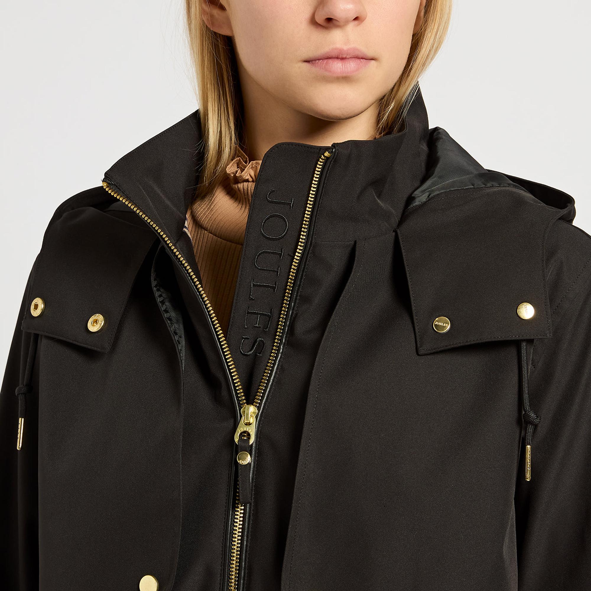 Product image 3 of 7 of Joules Women's Elbridge Waterproof Coat with Hood - Black