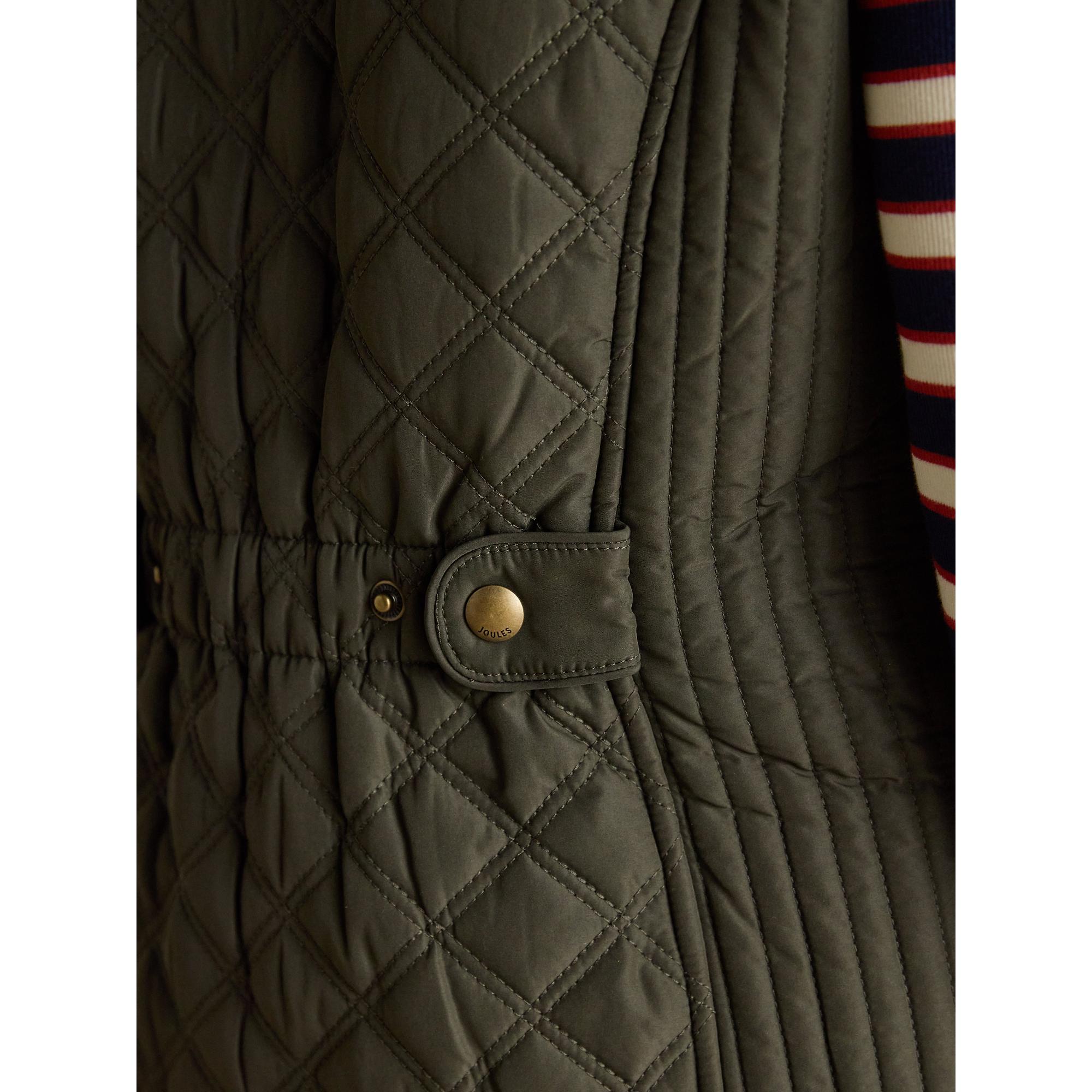 Product image 3 of 10 of Joules Women's Minx Showerproof Diamond Quilted Gilet - Green