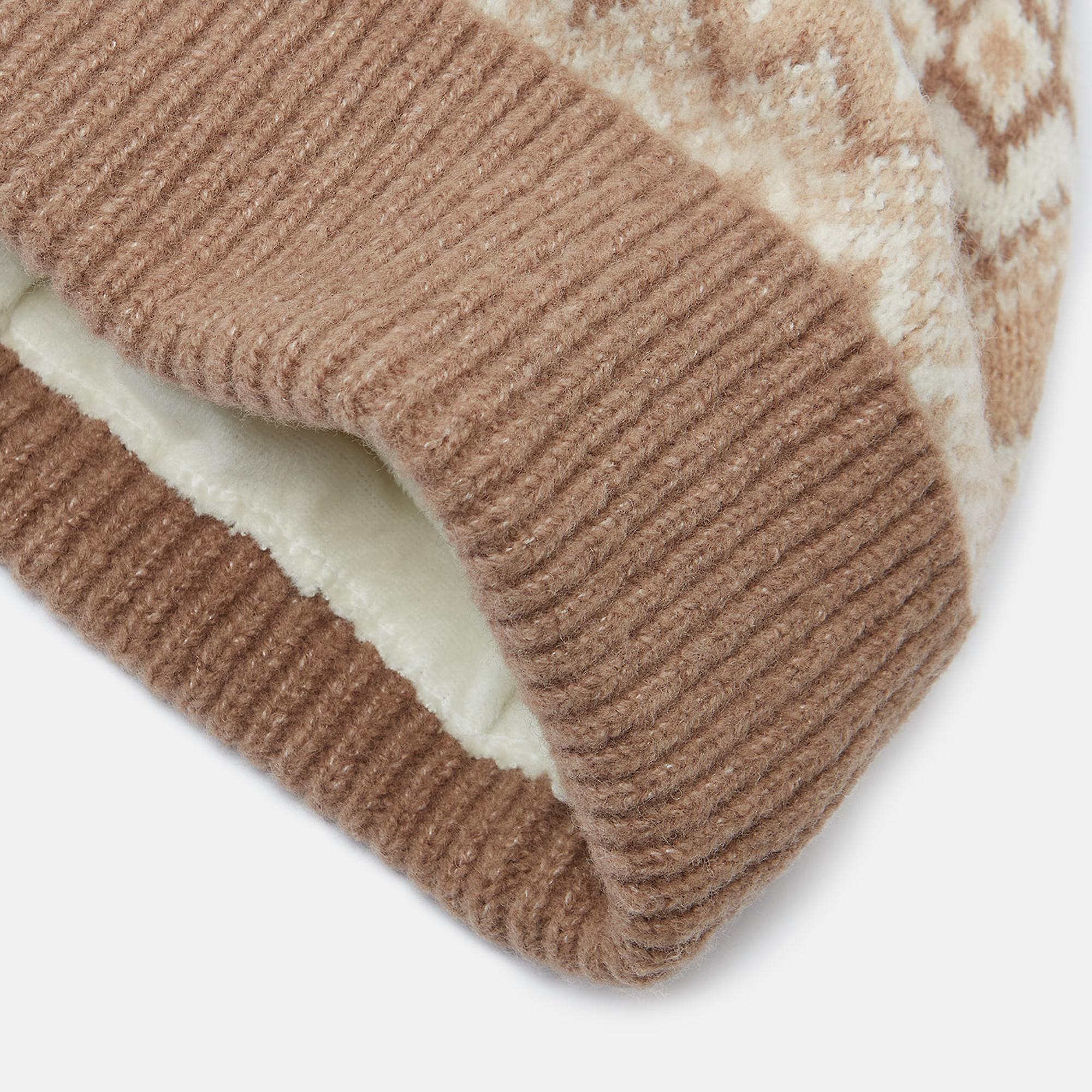 Product image 5 of 5 of Joules Women's Kara Fairisle Bobble Beanie Hat - Neutral