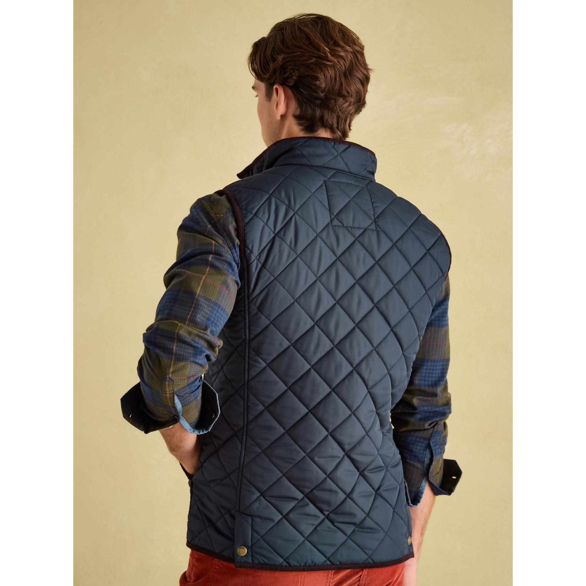 Product image 5 of 11 of Joules Men's Maynard Diamond Quilted Gilet Gilet - Navy