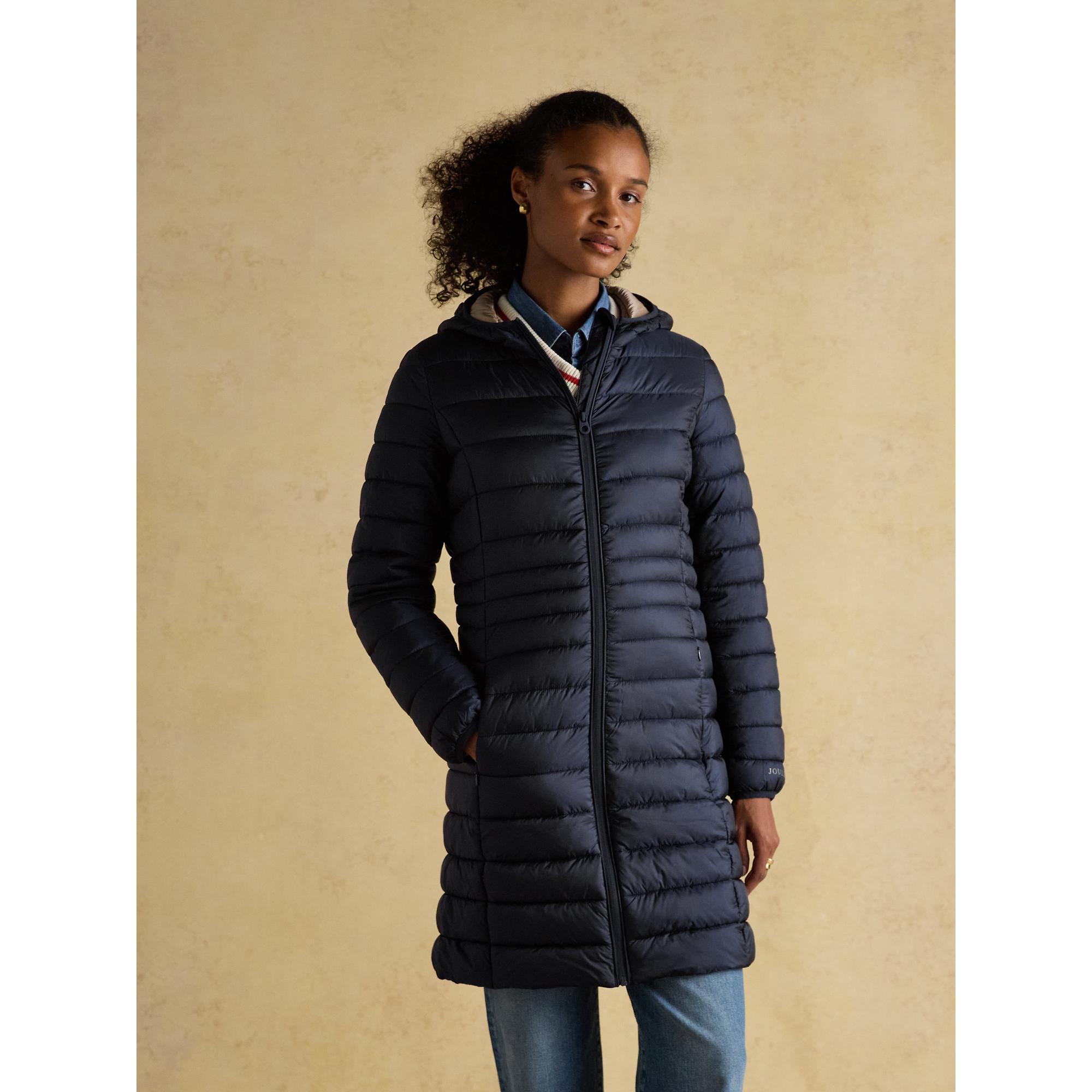 Product image 2 of 8 of Joules Women's Kenley Long Showerproof Padded Coat - Navy