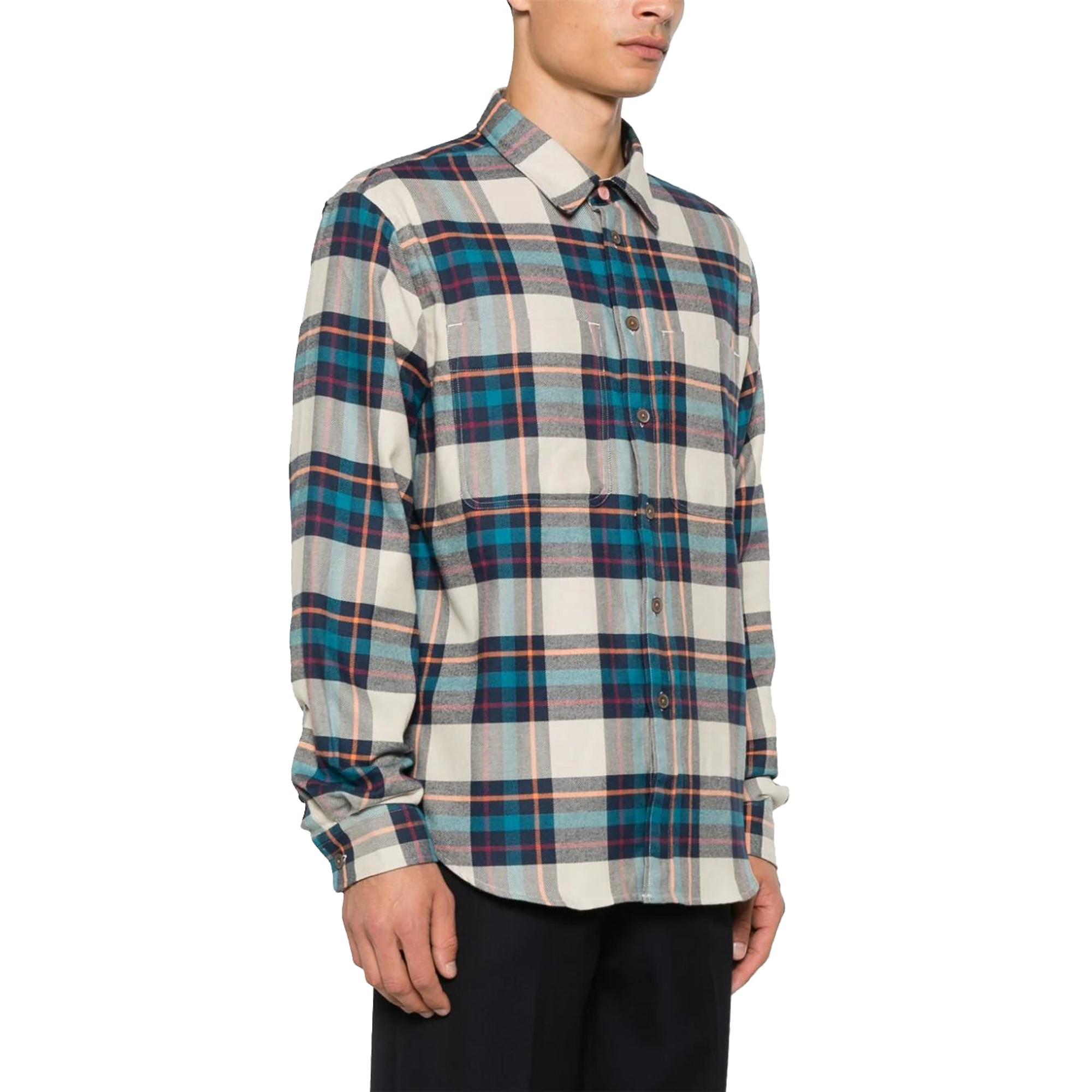 Product image 2 of 9 of Paul Smith Men's Long Sleeve Casual-Fit Shirt - Ecru Check