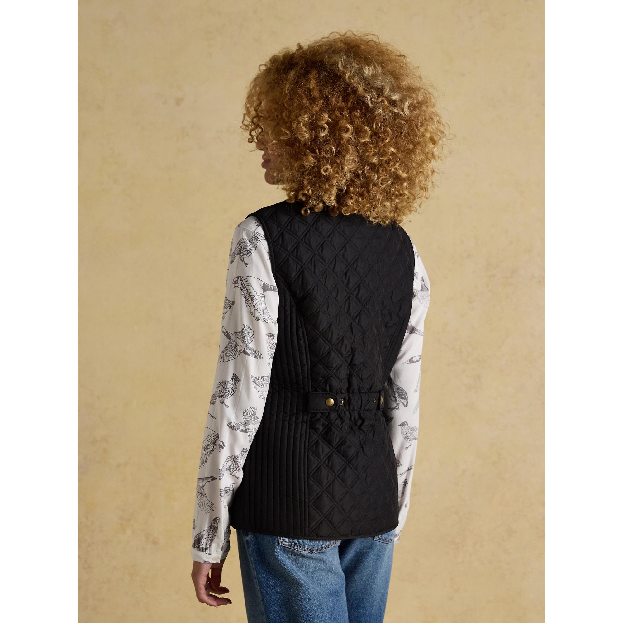 Product image 3 of 10 of Joules Women's Minx Showerproof Diamond Quilted Gilet - Black