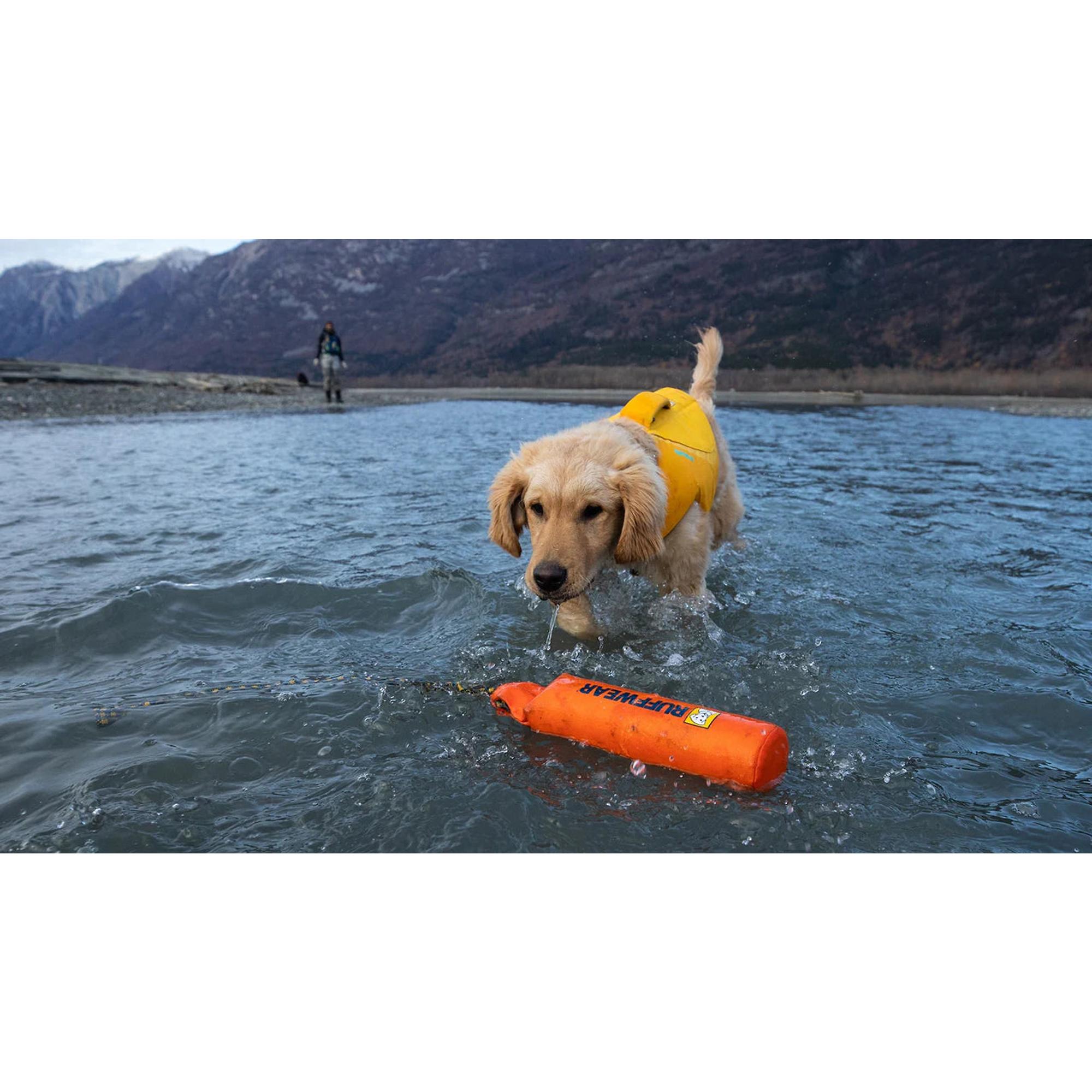 Product image 5 of 9 of RUFFWEAR Lunker Floating Throw Toy - Campfire Orange