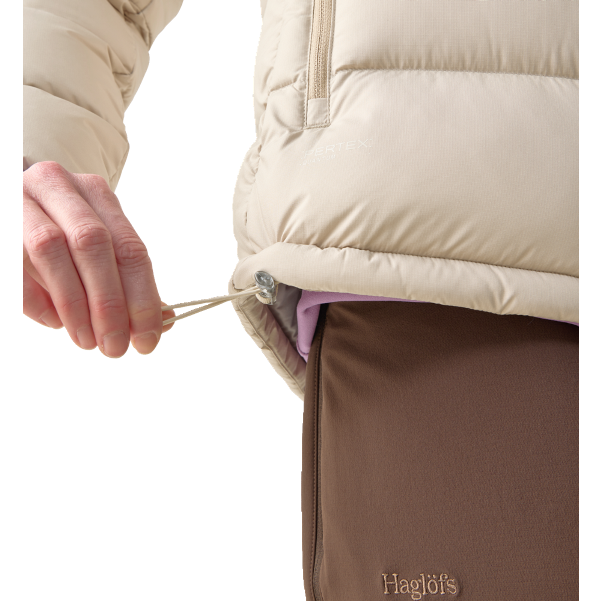 Product image 7 of 10 of Haglöfs Women's Rosson Down Hooded Jacket - Chalk Beige