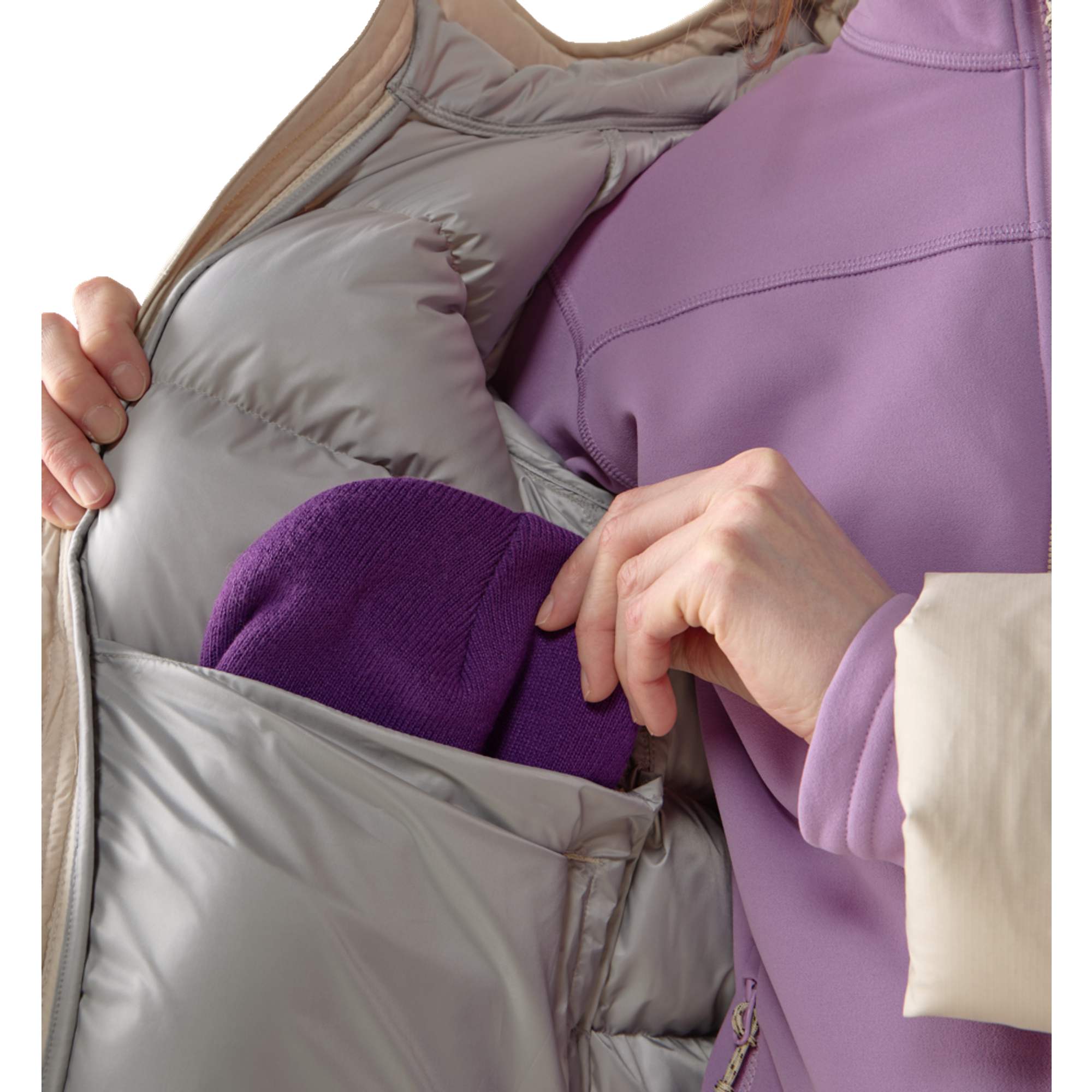 Product image 10 of 10 of Haglöfs Women's Rosson Down Hooded Jacket - Chalk Beige