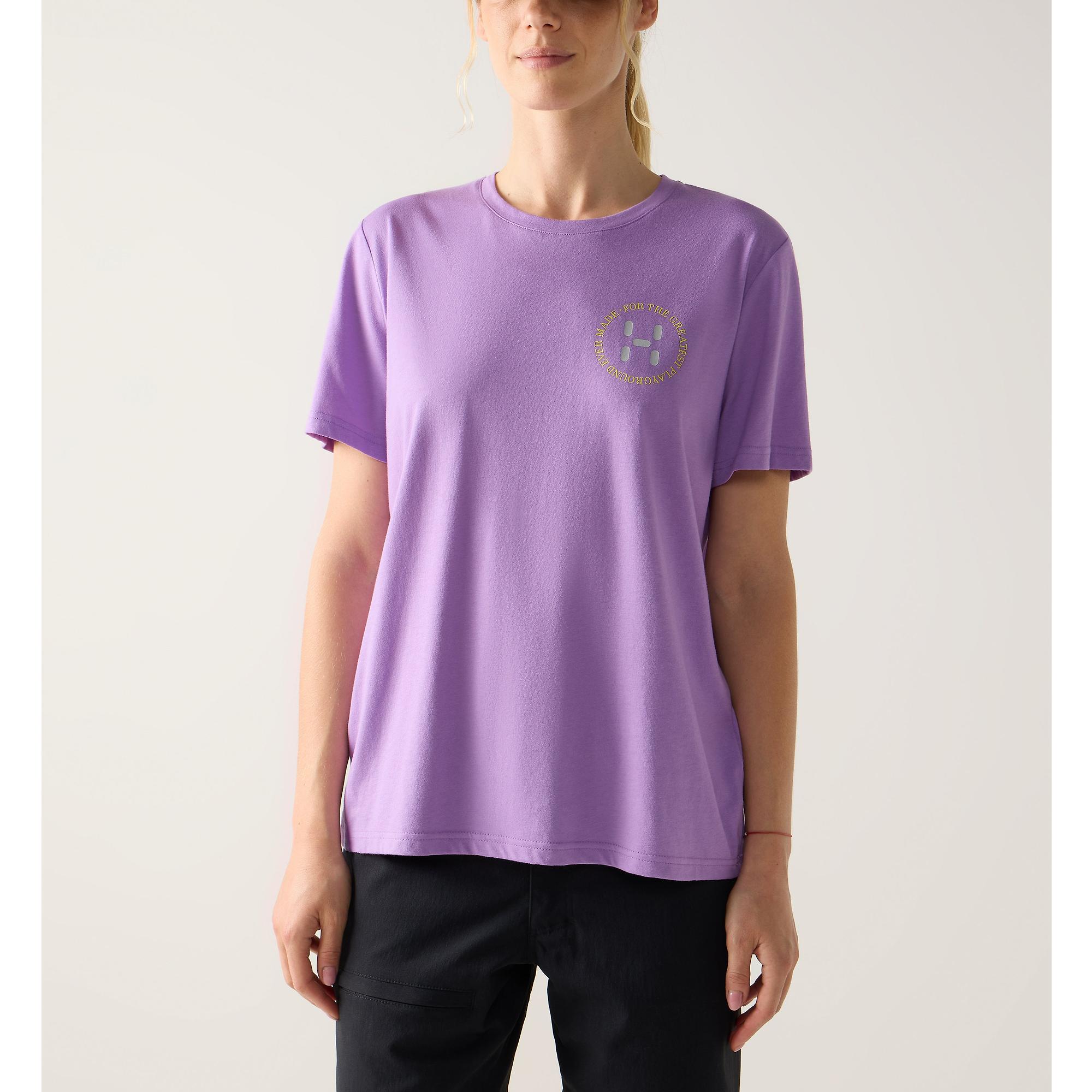 Product image 3 of 7 of Haglöfs Women's Outsiders Graphic Tee - Purple Ice