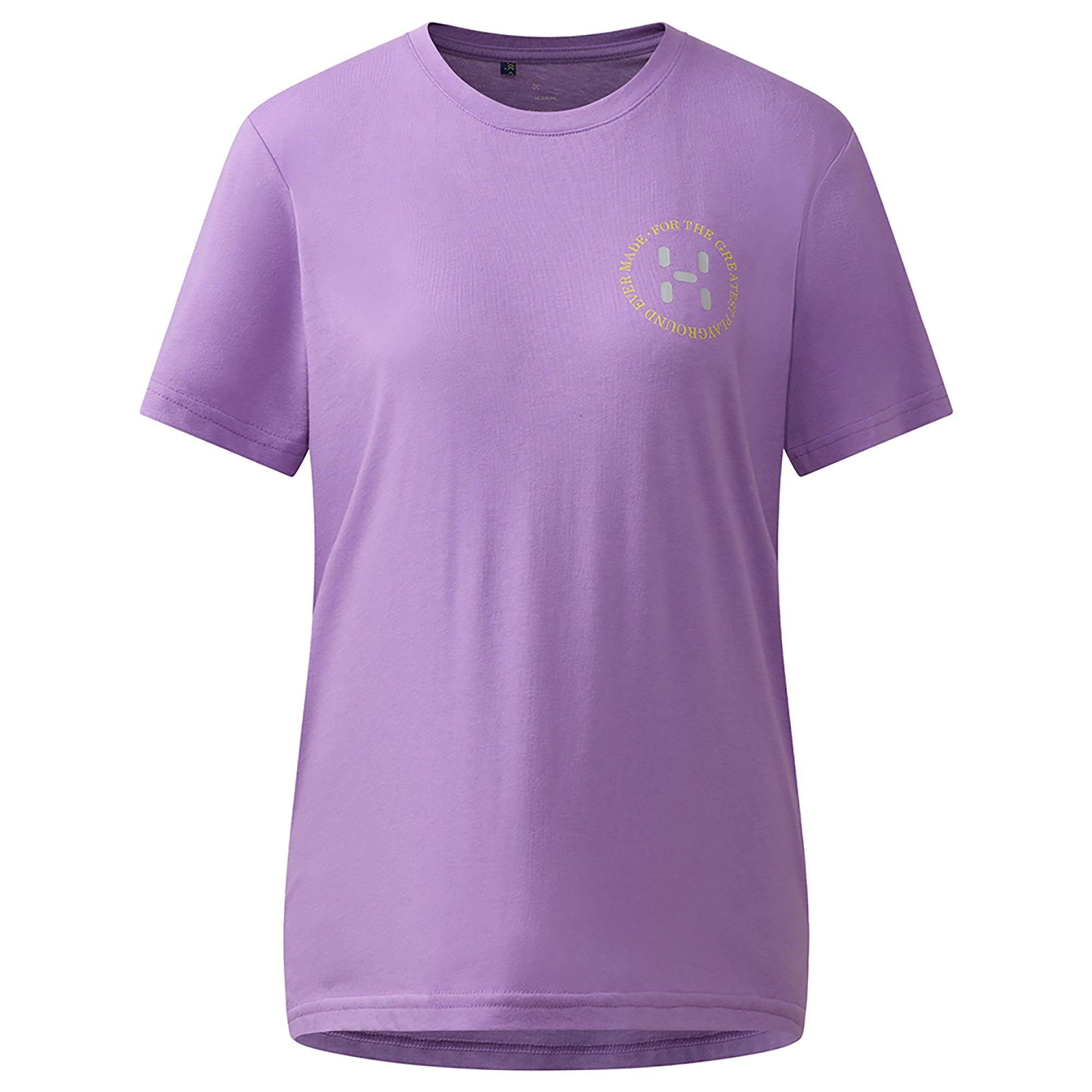 Product image 1 of 7 of Haglöfs Women's Outsiders Graphic Tee - Purple Ice