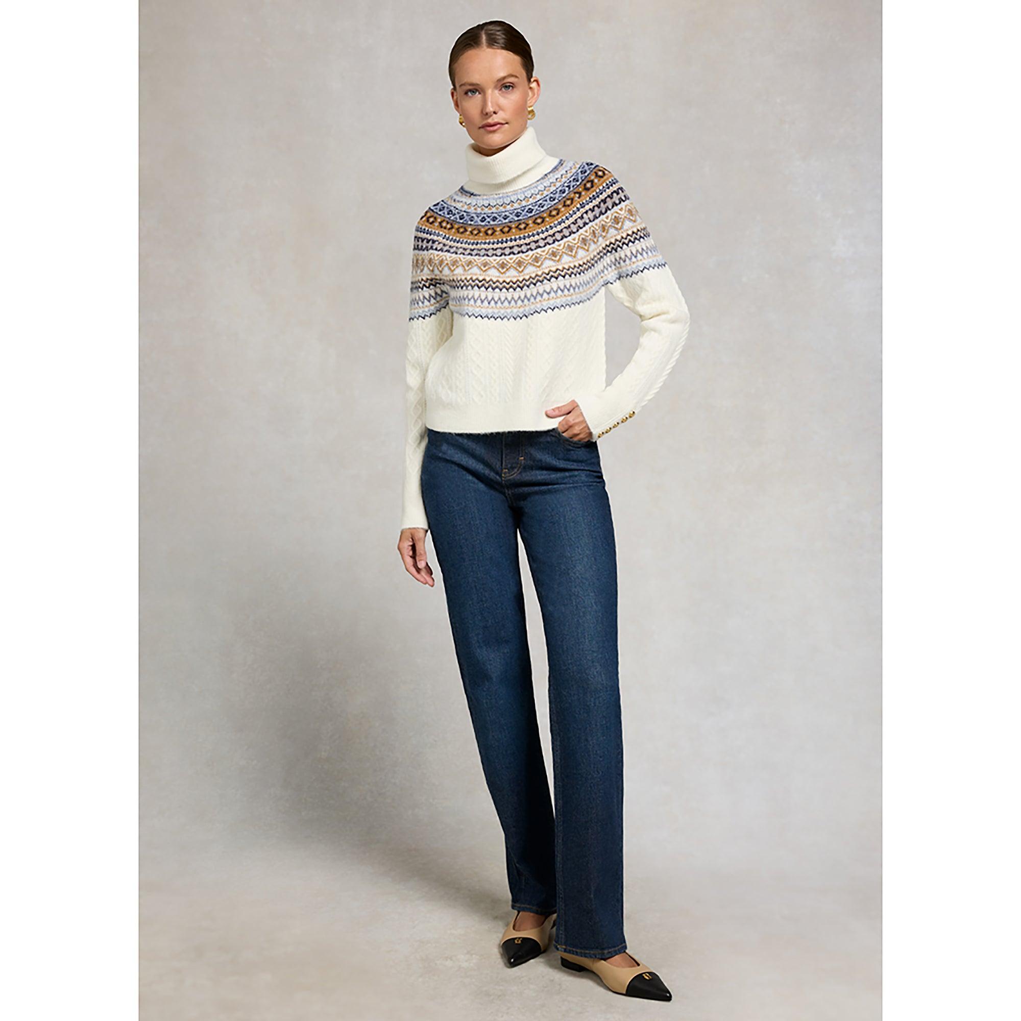 Product image 6 of 8 of Holland Cooper Women's Rebecca Roll Neck Knit - Natural