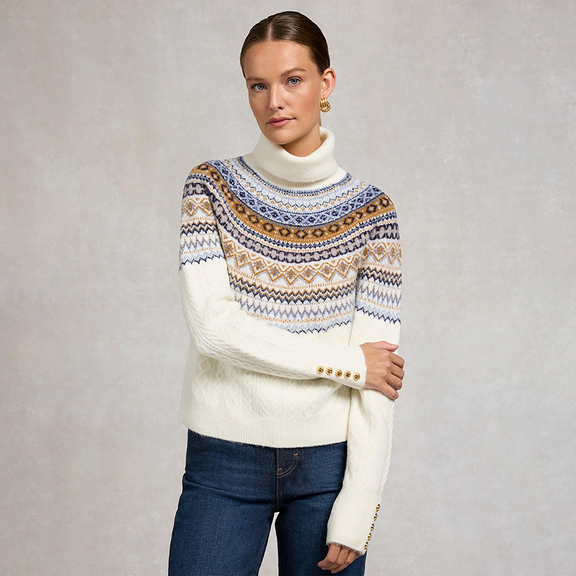 Product image 2 of 8 of Holland Cooper Women's Rebecca Roll Neck Knit - Natural