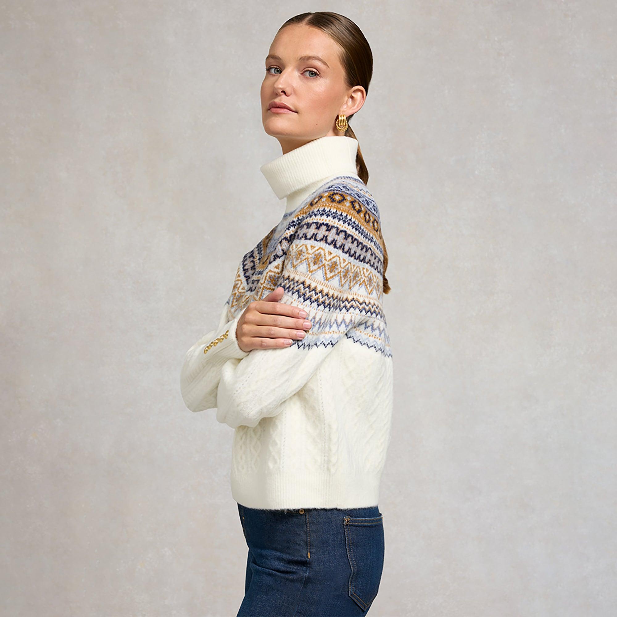 Product image 3 of 8 of Holland Cooper Women's Rebecca Roll Neck Knit - Natural