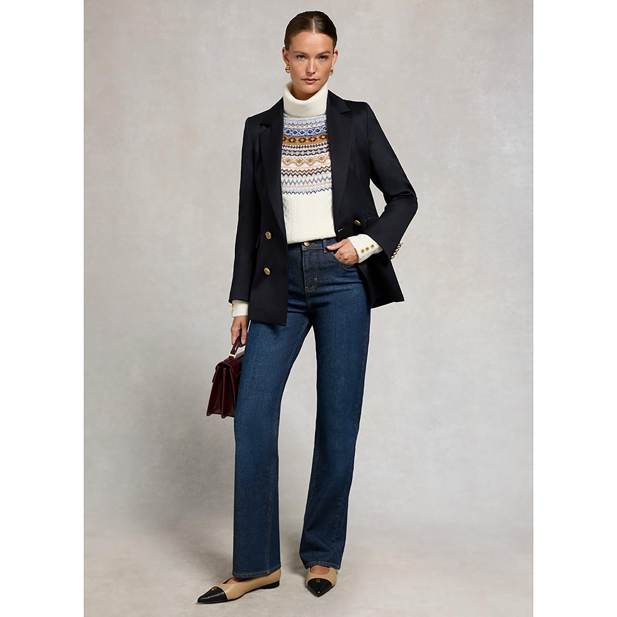 Product image 4 of 8 of Holland Cooper Women's Rebecca Roll Neck Knit - Natural