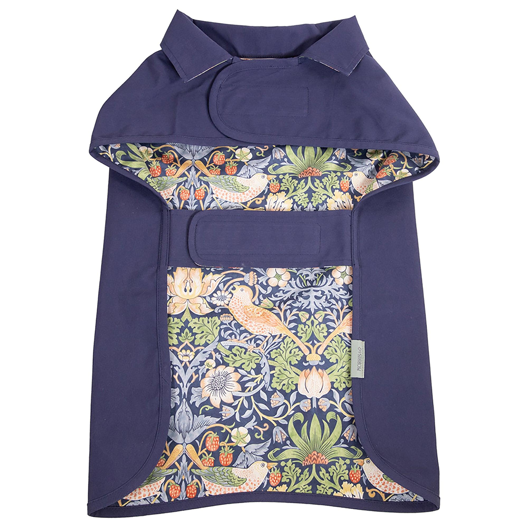 Product image 3 of 9 of William Morris Reversible Dog Coat - Strawberry Thief Print