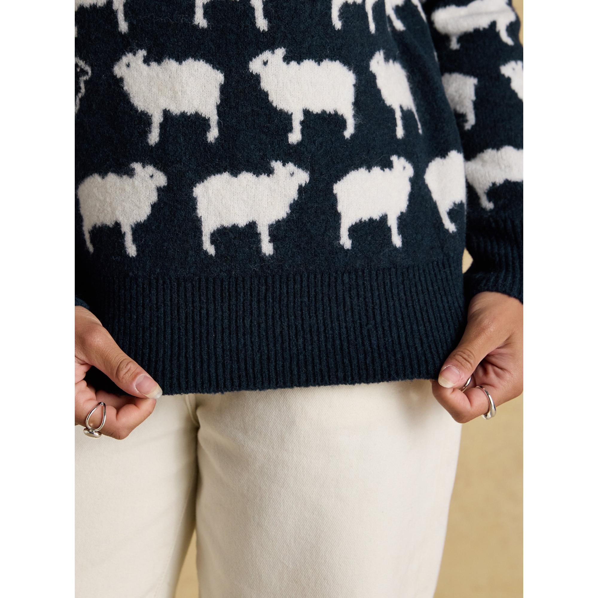 Product image 6 of 6 of Joules Women's Très Sheep Intarsia Knitted Jumper - Navy