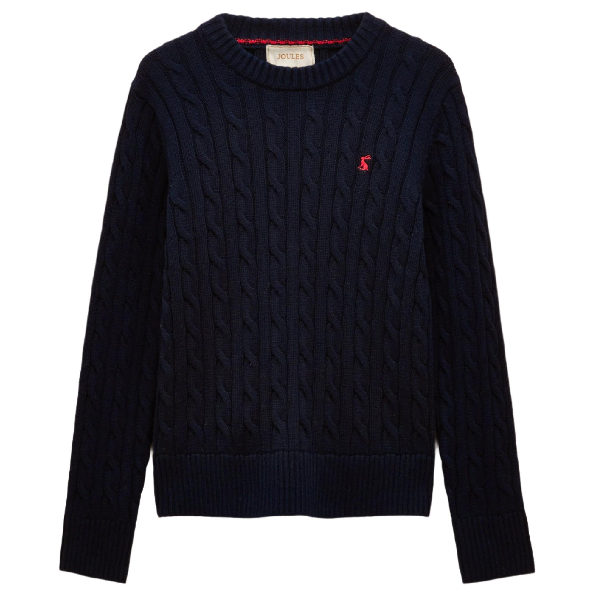 Product image 1 of 6 of Joules Women's Cotton Classic Cable Crew Neck Jumper - Navy