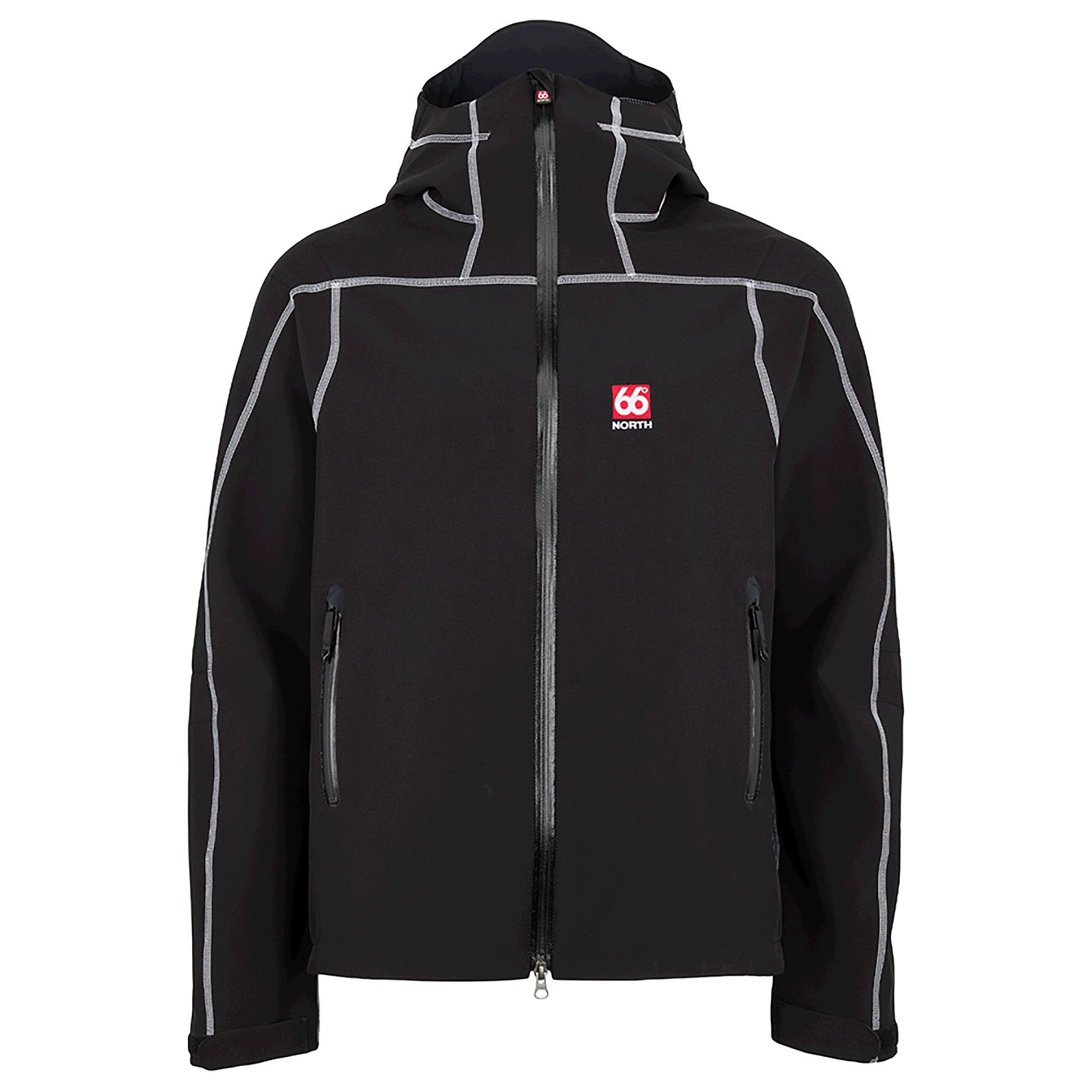 【66°North】Vatnajokull 防風/防水/防寒 薄手ジャケット 66°North Men's Vatnajökull Softshell Jacket - Black