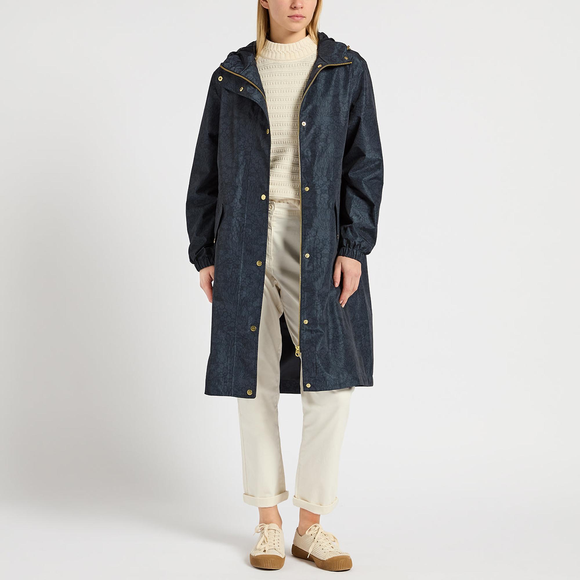 Product image 6 of 6 of Joules Women's Holkham Waterproof Packable Raincoat - Navy Floral Tonal