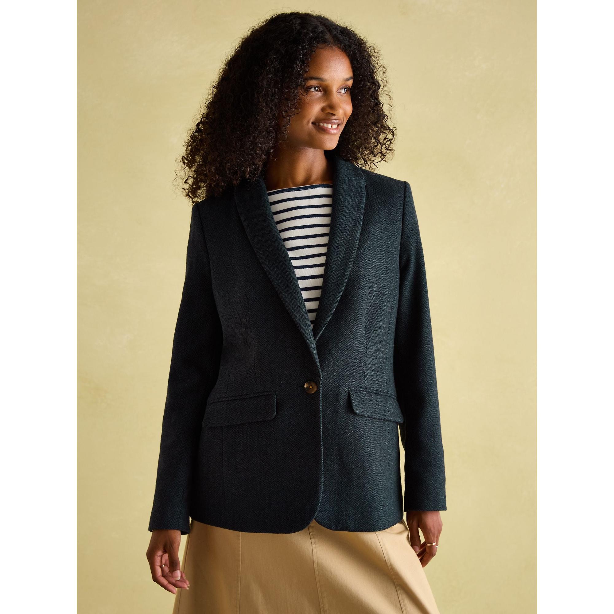 Product image 5 of 9 of Joules Women's Bramble Tweed Blazer - Navy