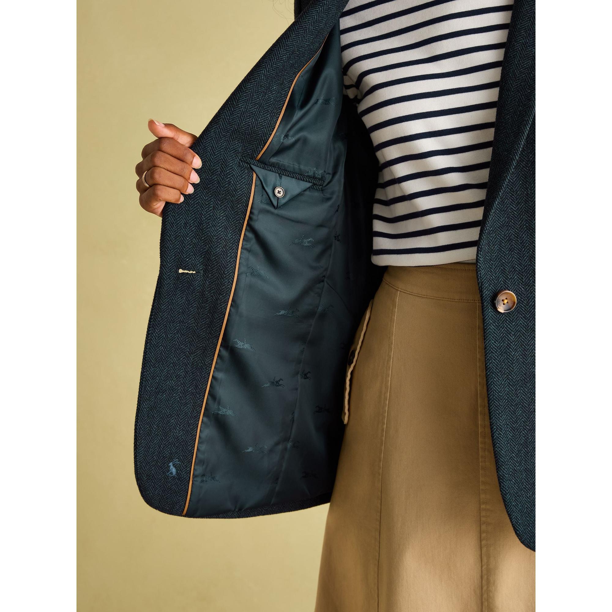 Product image 8 of 9 of Joules Women's Bramble Tweed Blazer - Navy