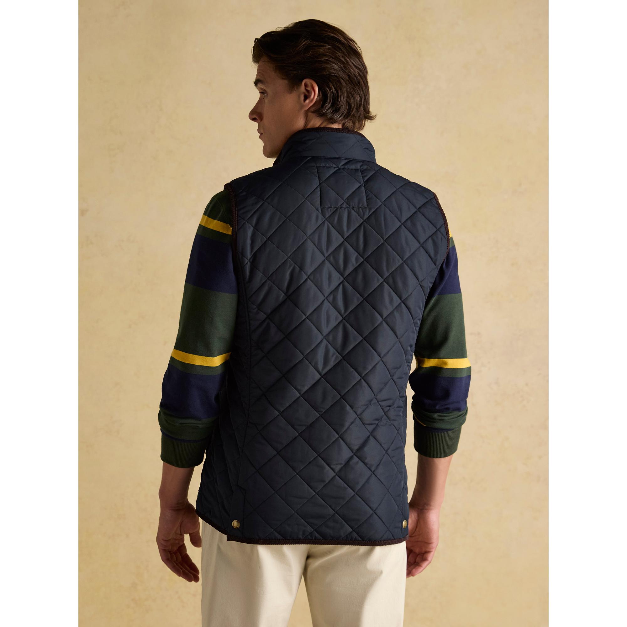 Product image 3 of 11 of Joules Men's Maynard Diamond Quilted Gilet Gilet - Navy