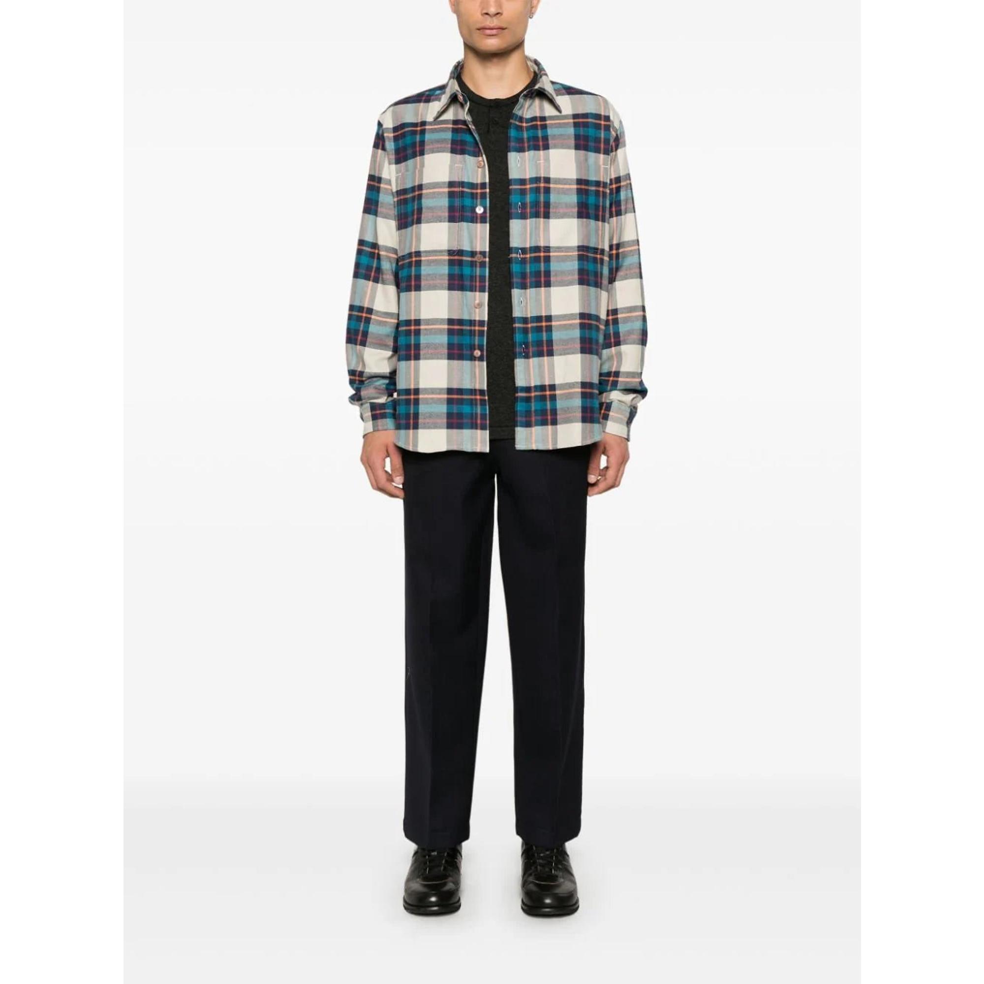 Product image 4 of 9 of Paul Smith Men's Long Sleeve Casual-Fit Shirt - Ecru Check
