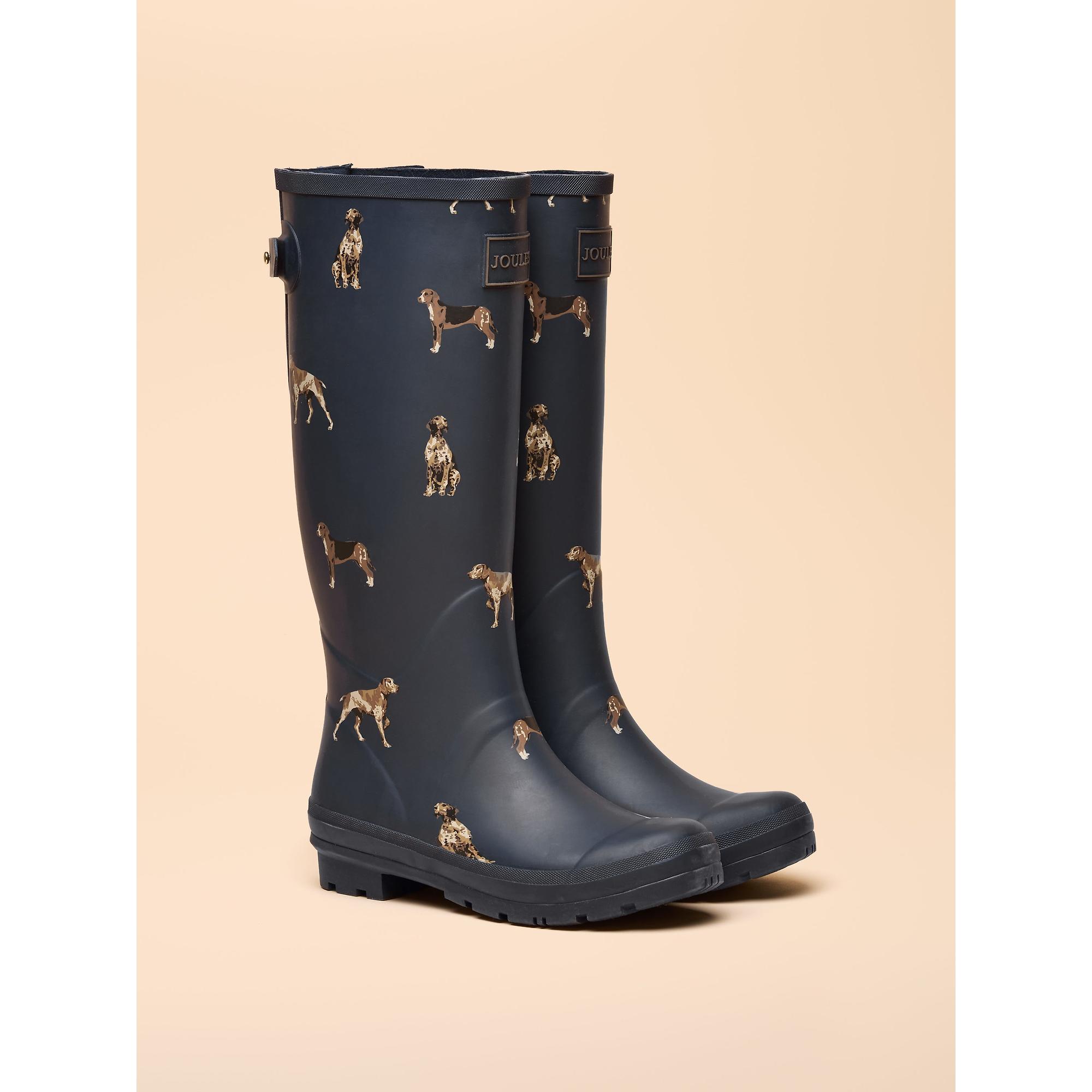 Product image 2 of 6 of Joules Women's Adjustable Tall Printed Wellies - Navy Dog