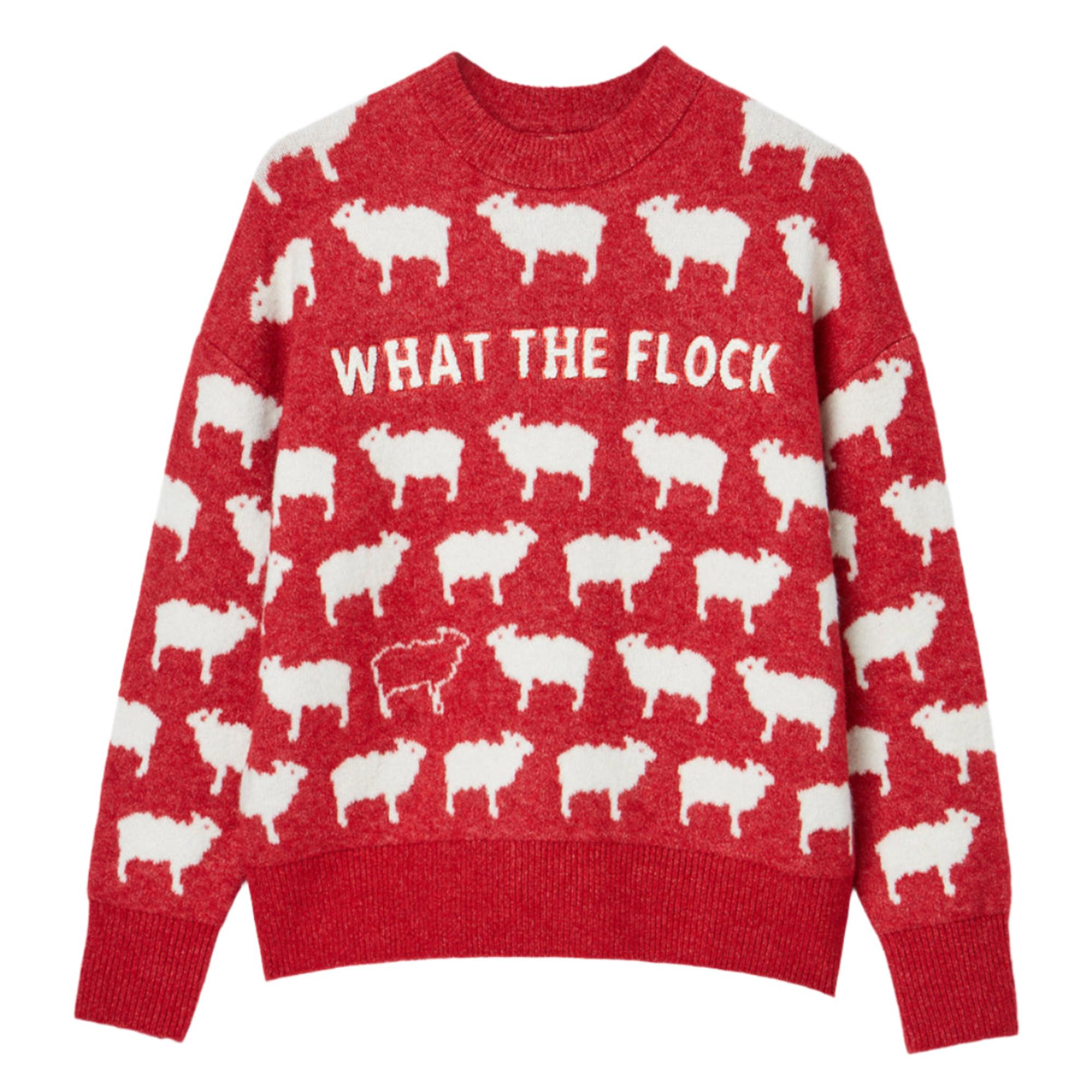 Product image 1 of 4 of Joules Women's What The Flock Intarsia Jumper - Red