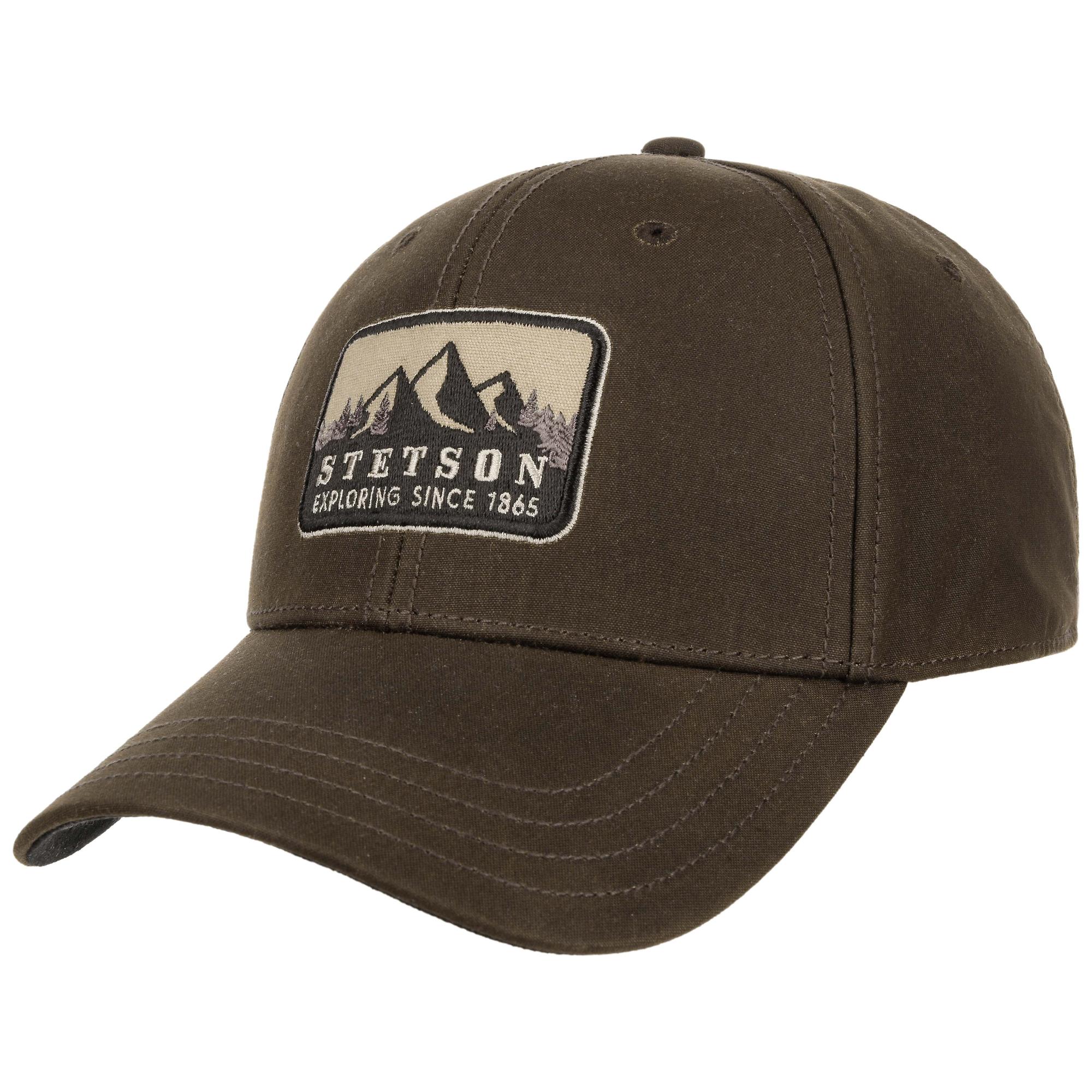 Product image 1 of 5 of Stetson Exploring Since 1865 Waxed Cotton Baseball Cap - Dark Brown