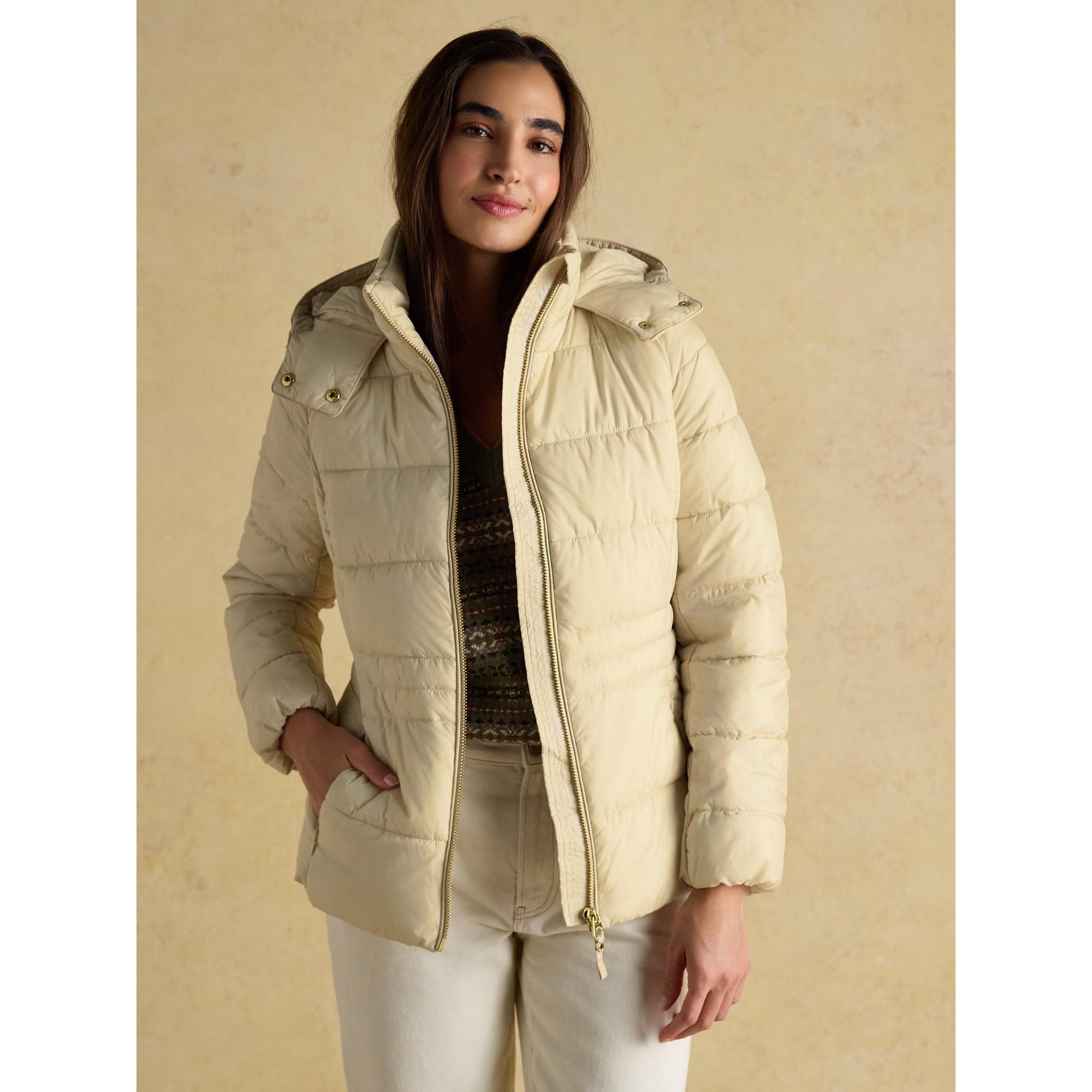 Product image 9 of 10 of Joules Women's Hadlow Short Showerproof Padded Coat - Neutral