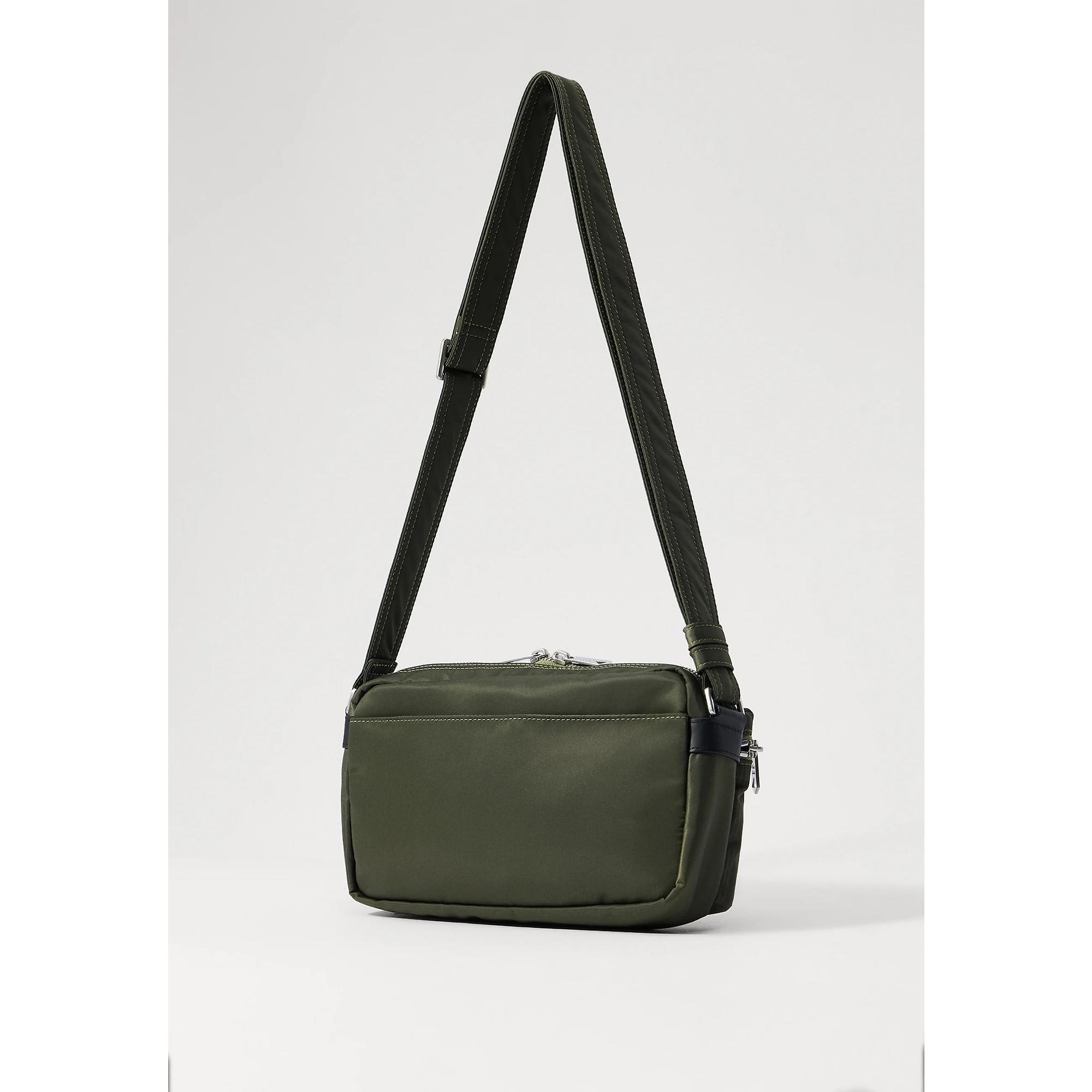 Product image 3 of 10 of Paul Smith Men's 'Laser Stripe' Recycled-Nylon Crossbody Bag - Green