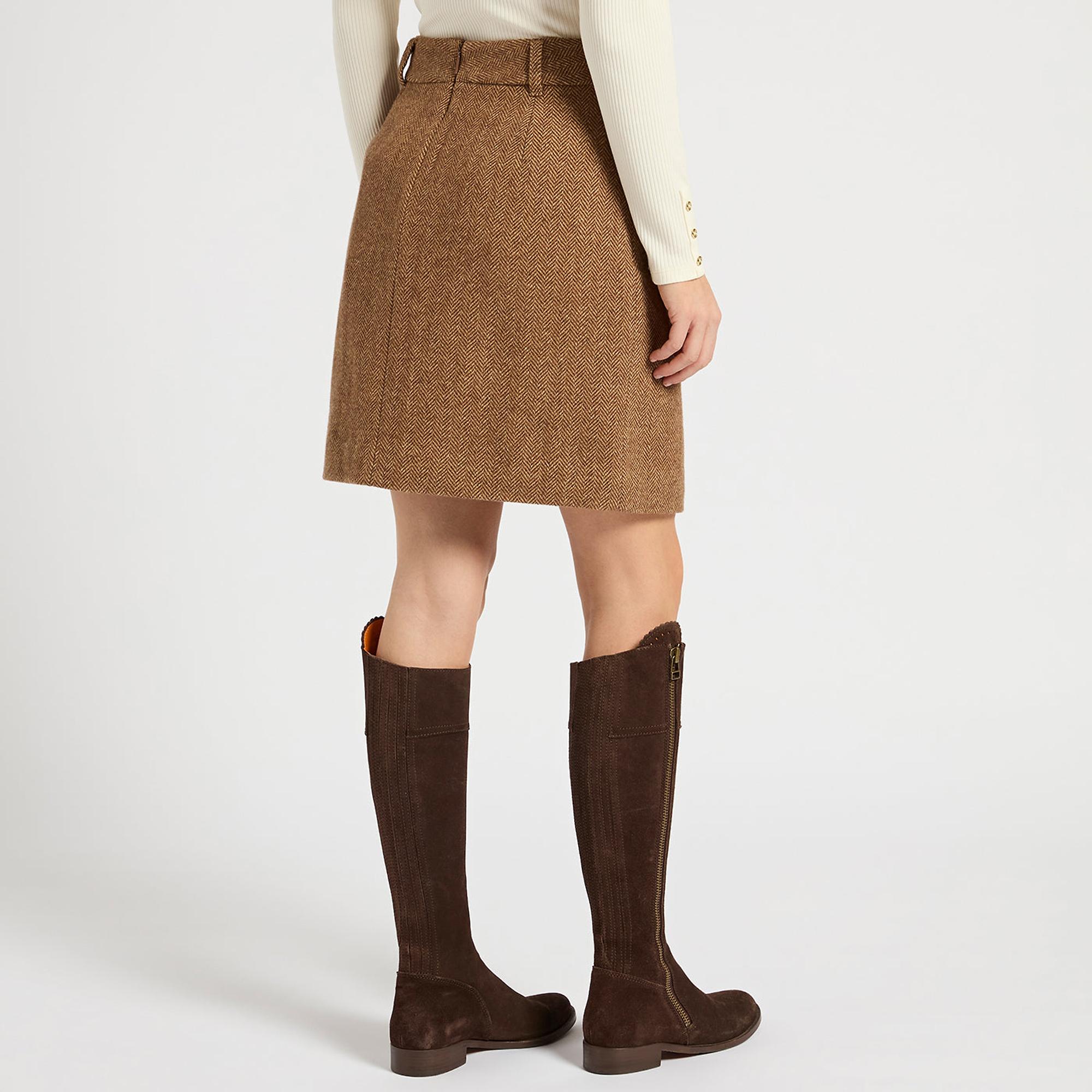 Product image 4 of 5 of Joules Women's Bramble Tweed Skirt - Brown
