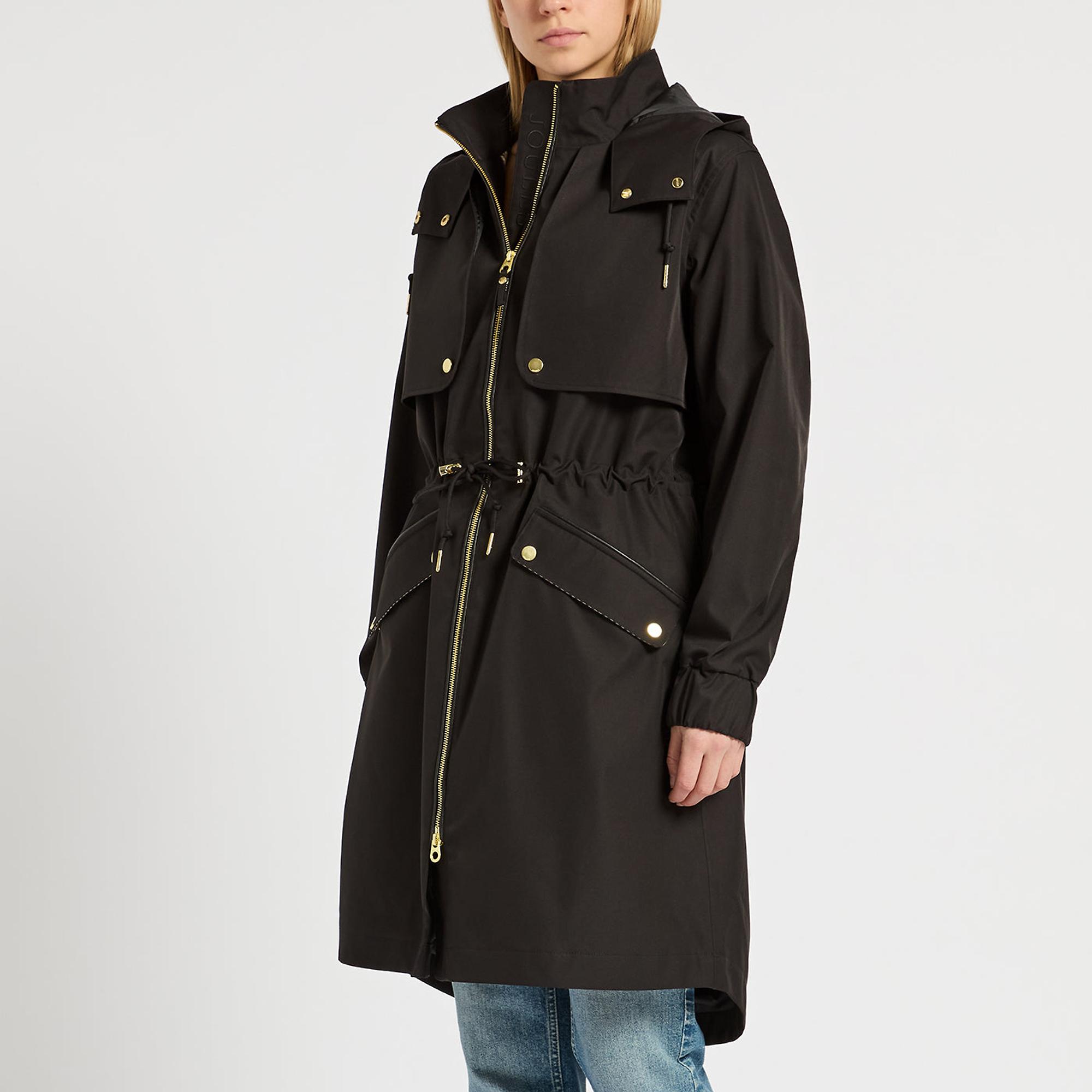 Product image 2 of 7 of Joules Women's Elbridge Waterproof Coat with Hood - Black