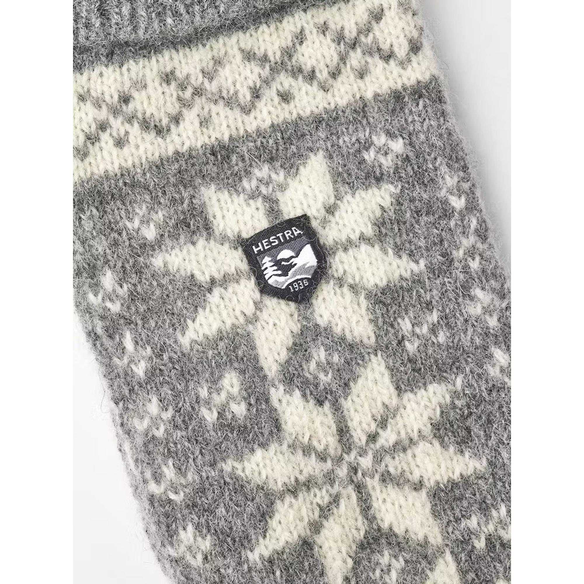 Product image 2 of 4 of Hestra Isvik Knitted Mittens - Grey/Offwhite
