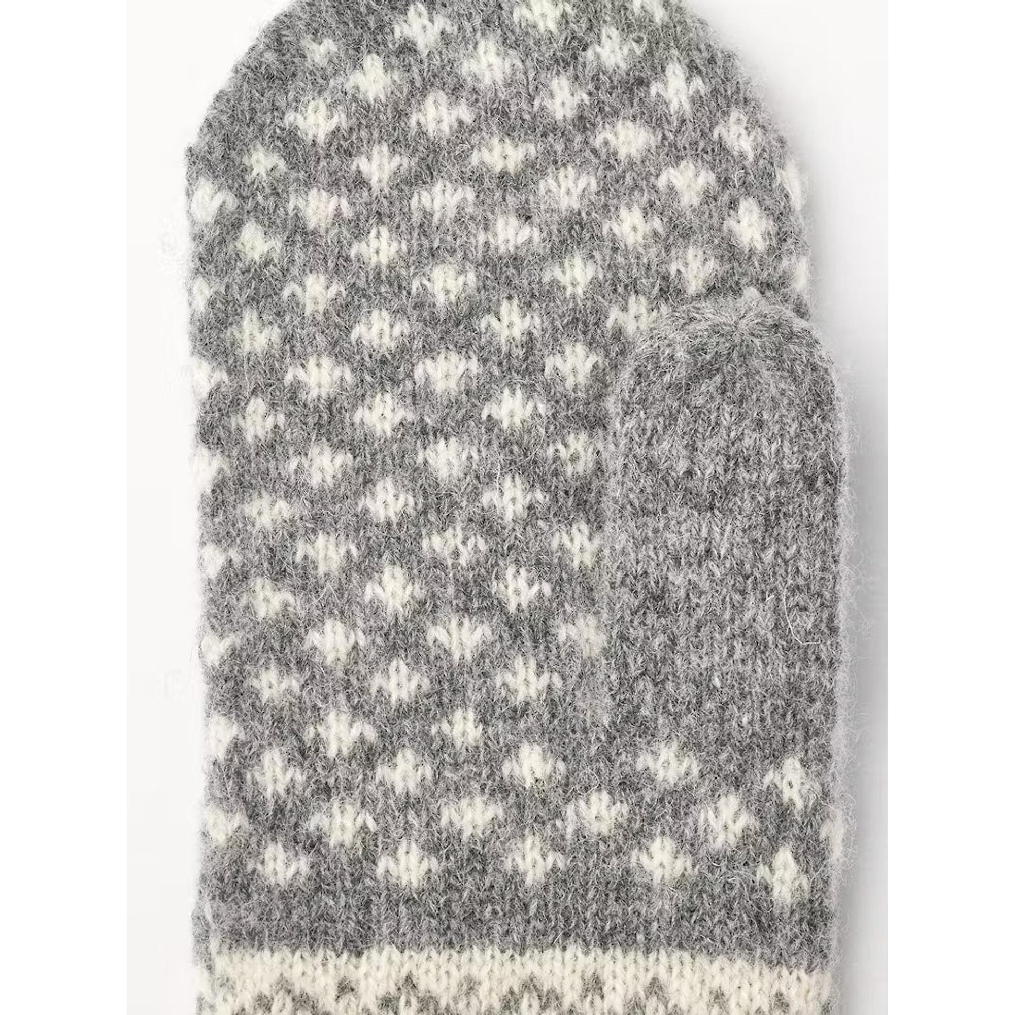 Product image 3 of 4 of Hestra Isvik Knitted Mittens - Grey/Offwhite