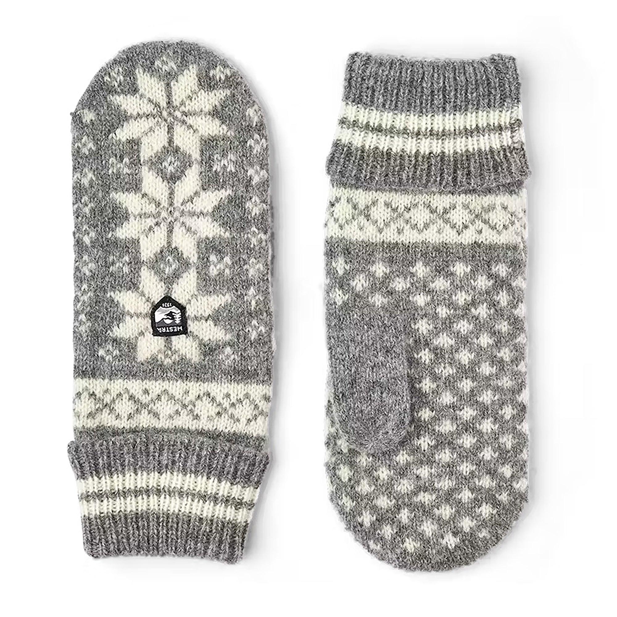 Product image 1 of 4 of Hestra Isvik Knitted Mittens - Grey/Offwhite