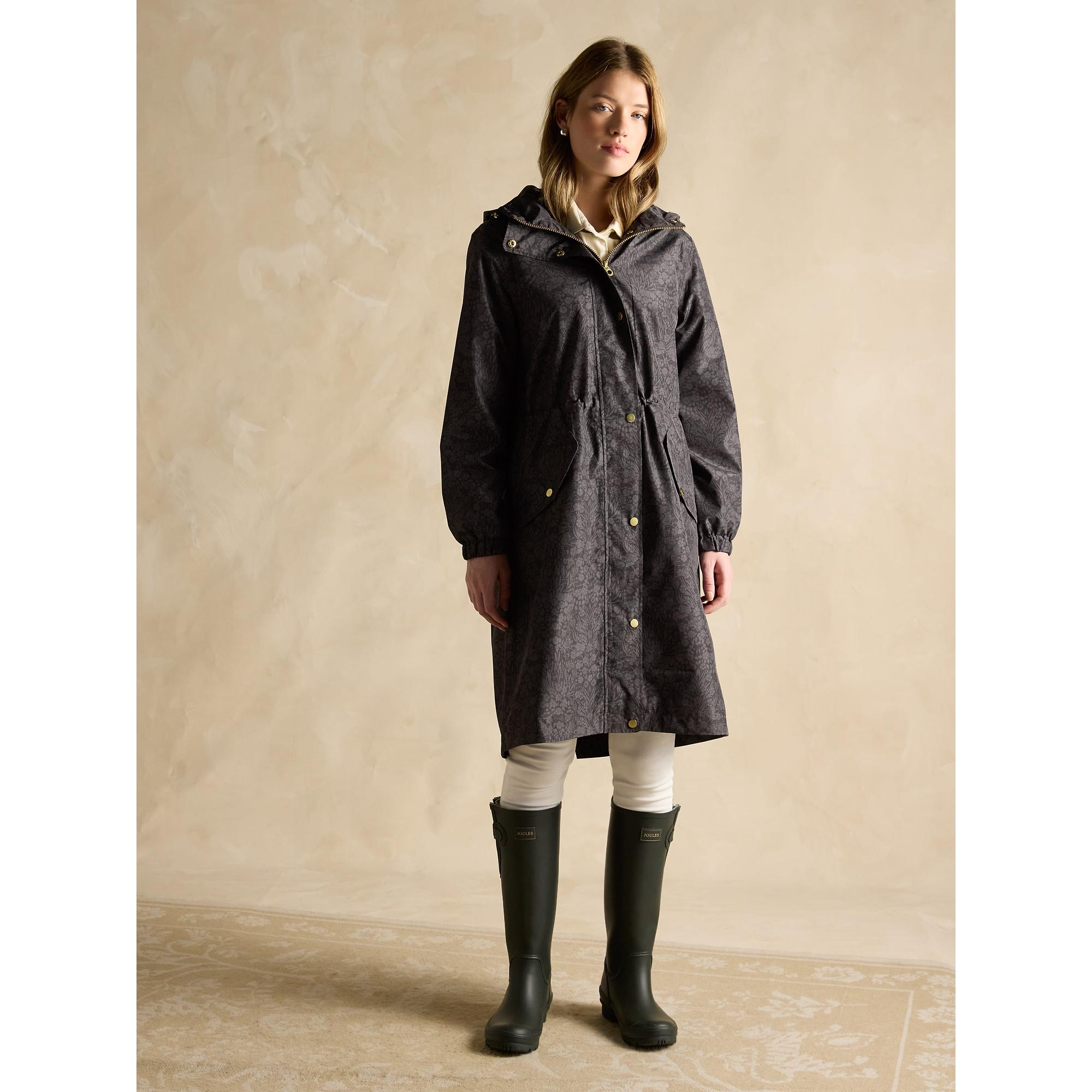Product image 2 of 8 of Joules Women's Holkham Waterproof Packable Raincoat - Black Floral