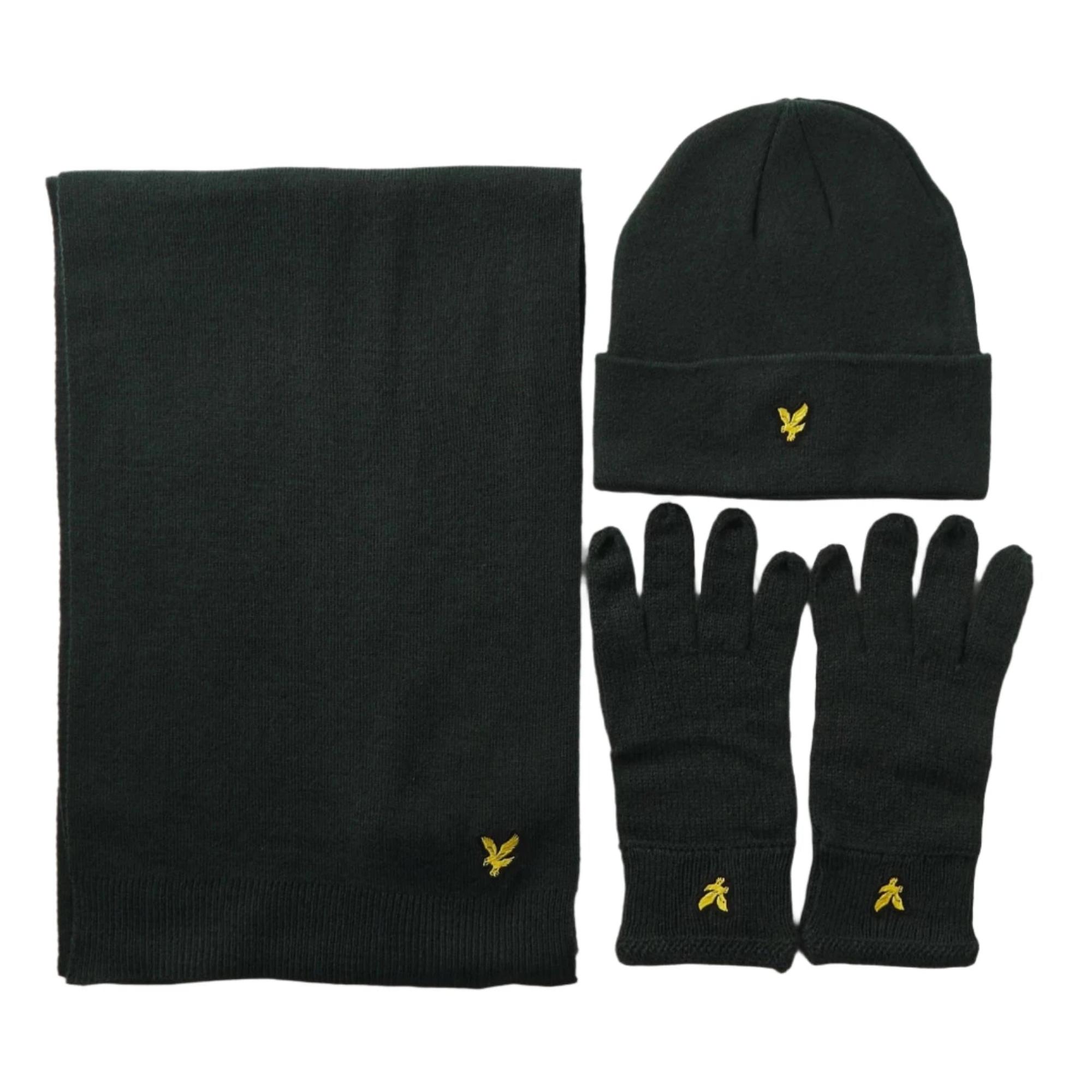 Product image 1 of 6 of Lyle & Scott Men's Checked Scarf And Beanie Gift Set - Argyle Teal