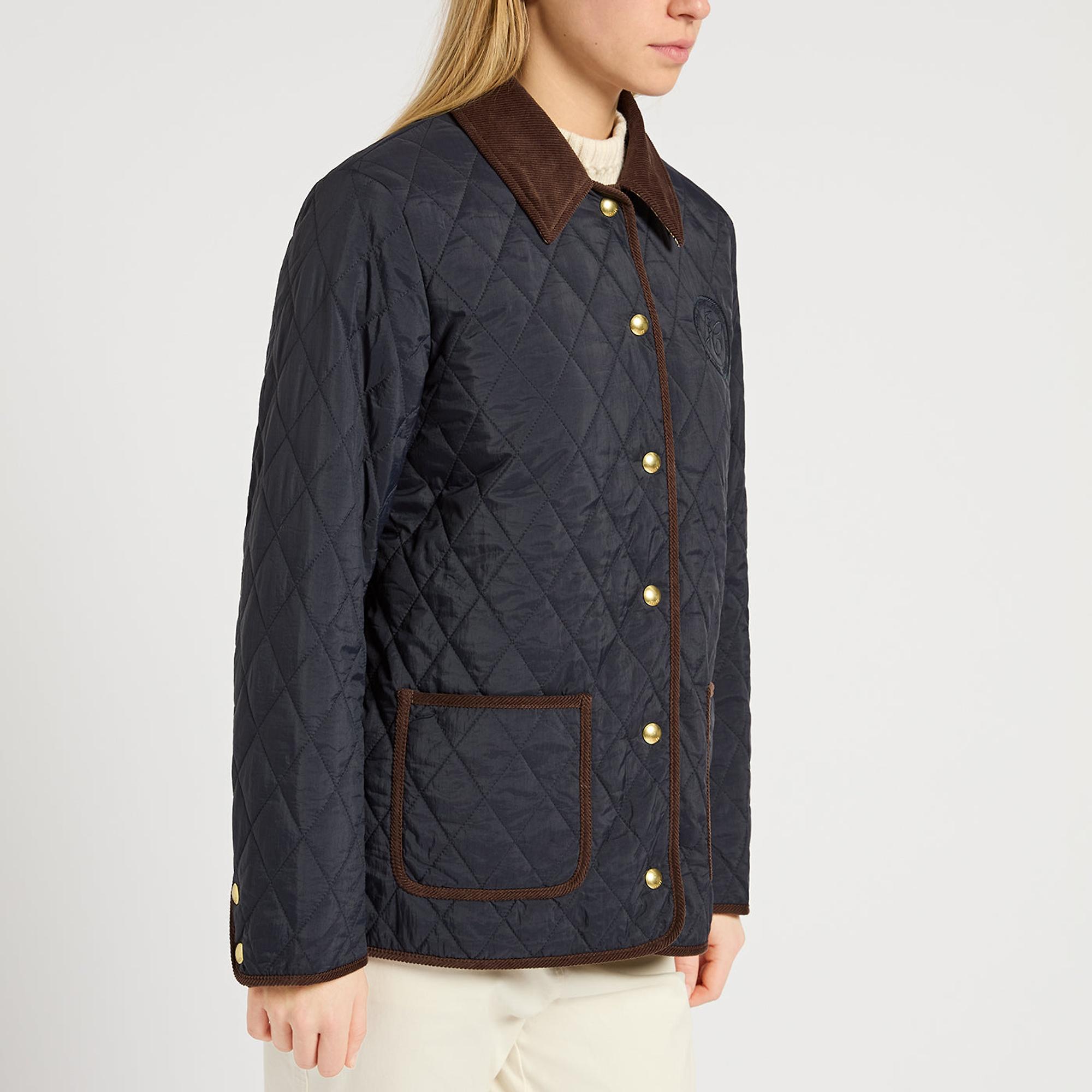 Product image 5 of 10 of Joules Women's Quinn Showerproof Diamond Quilted Coat - Navy