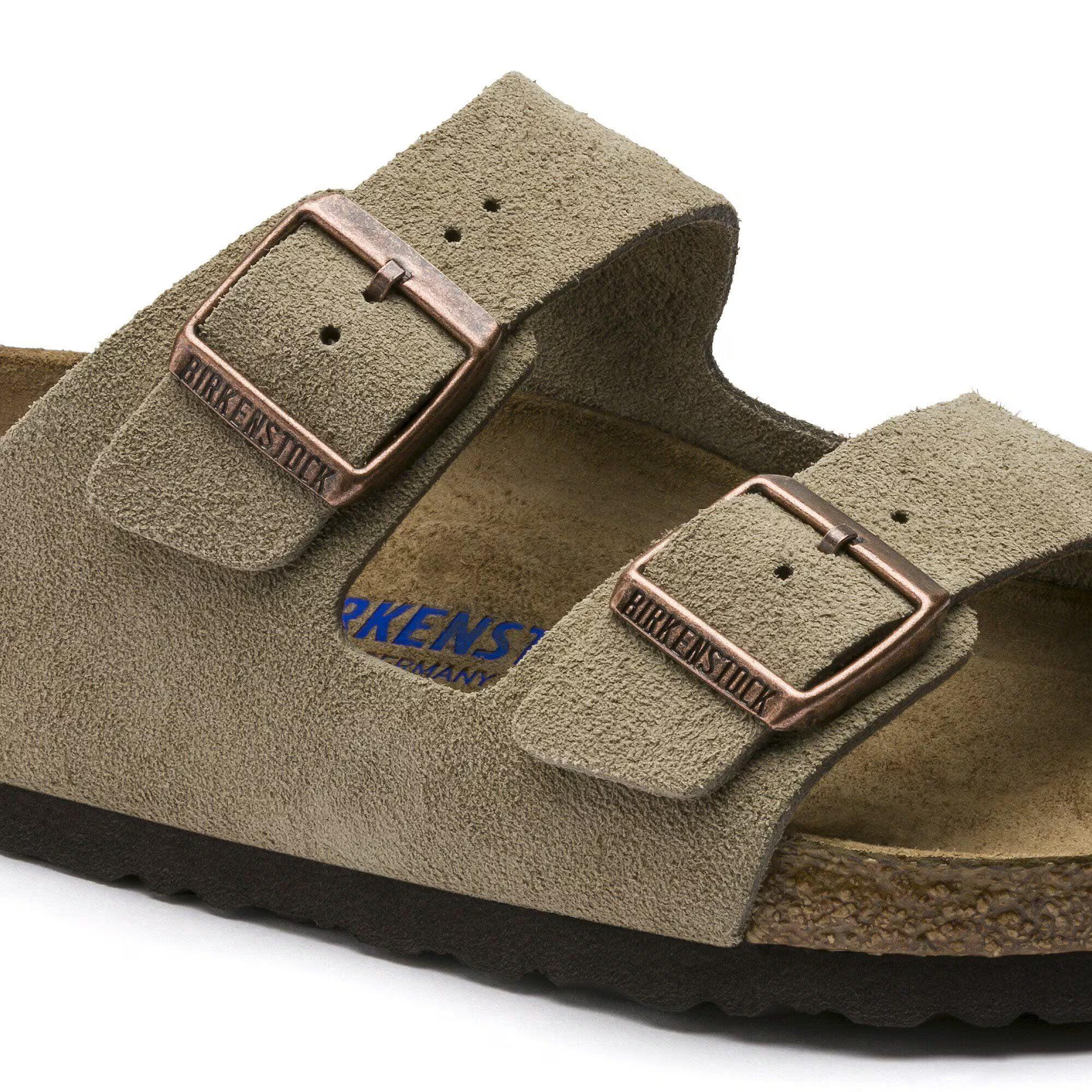 Product image 6 of 8 of Birkenstock Unisex Arizona Soft Footbed Suede Leather Sandals - Taupe