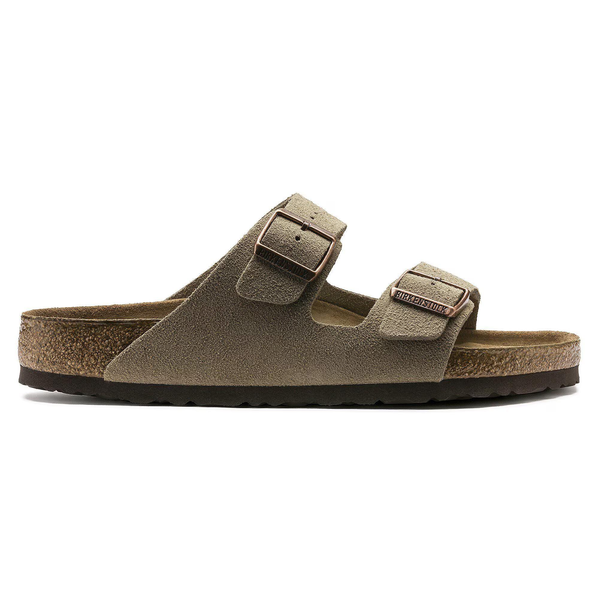 Product image 3 of 8 of Birkenstock Unisex Arizona Soft Footbed Suede Leather Sandals - Taupe