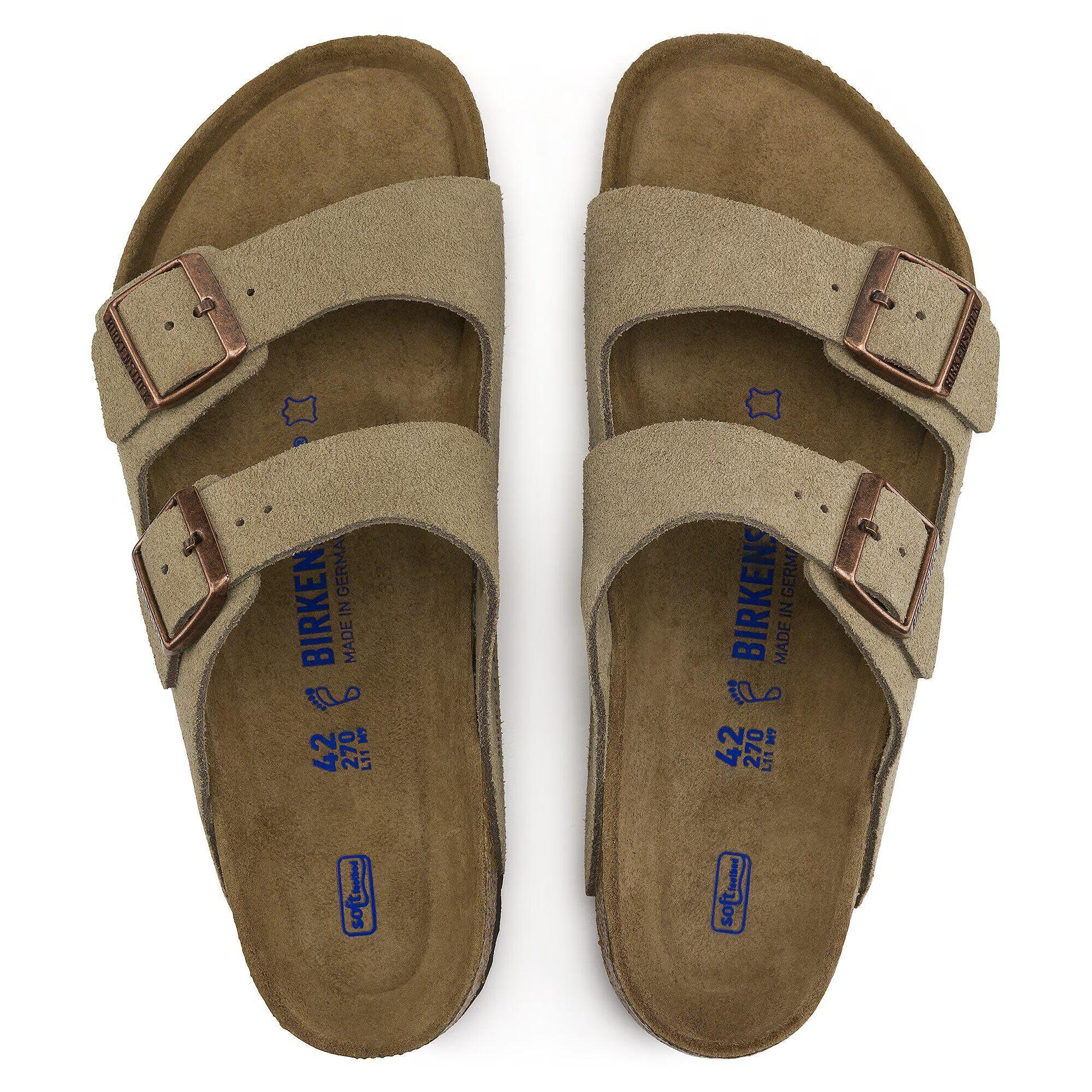 Product image 2 of 8 of Birkenstock Unisex Arizona Soft Footbed Suede Leather Sandals - Taupe