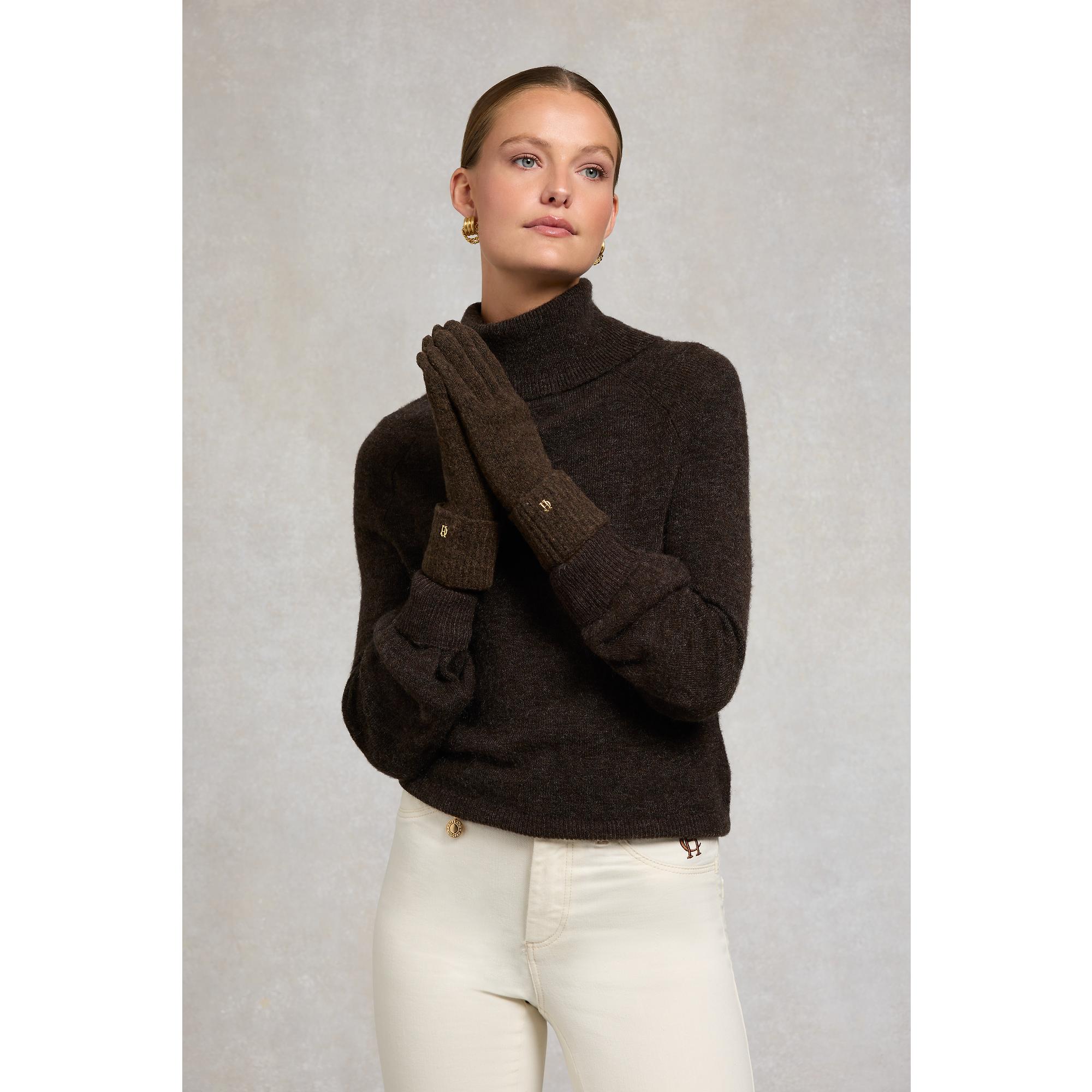 Product image 2 of 6 of Holland Cooper Women's Classic Logo Gloves - Chocolate