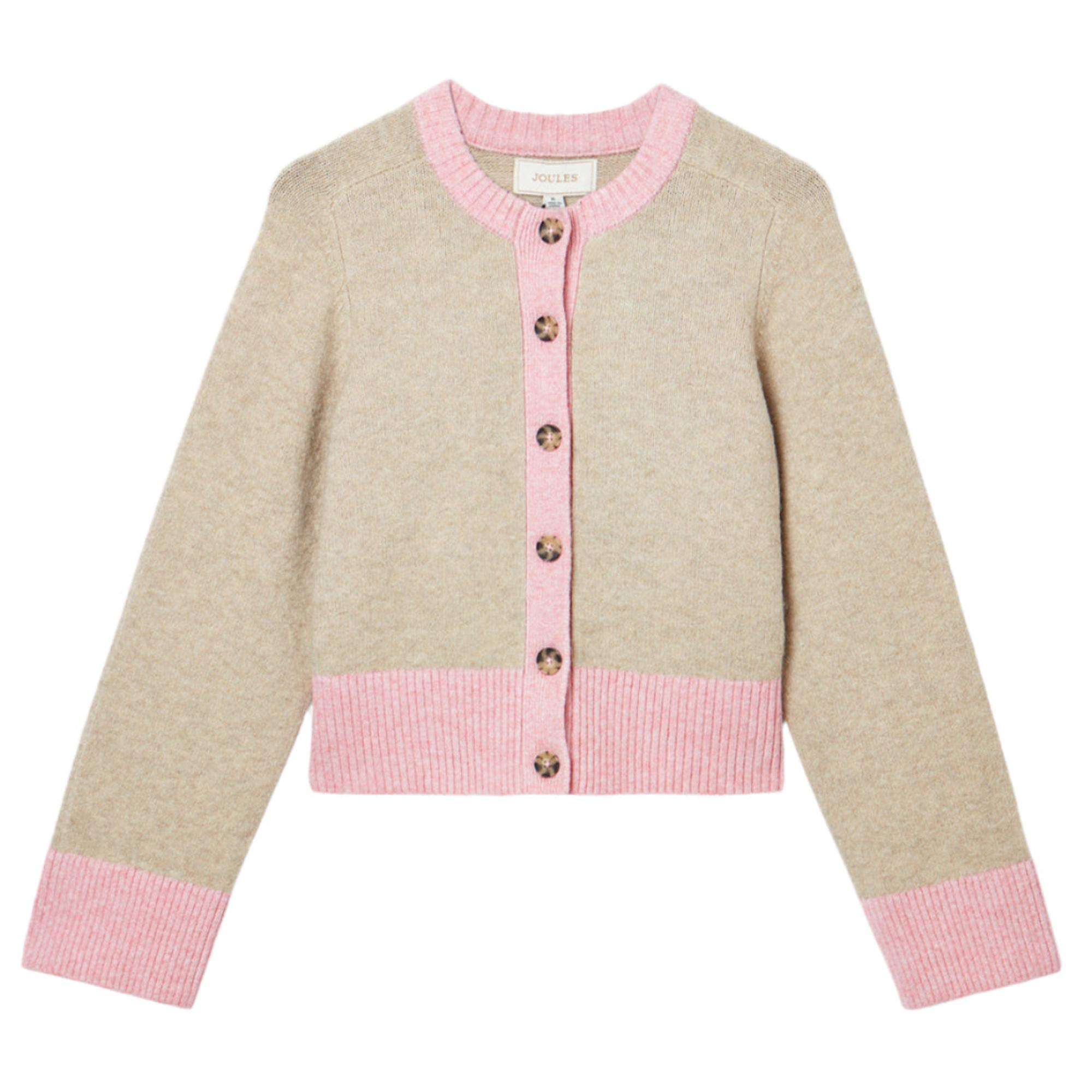 Product image 1 of 5 of Joules Women's Nora Knitted Cardigan - Oat/Pink