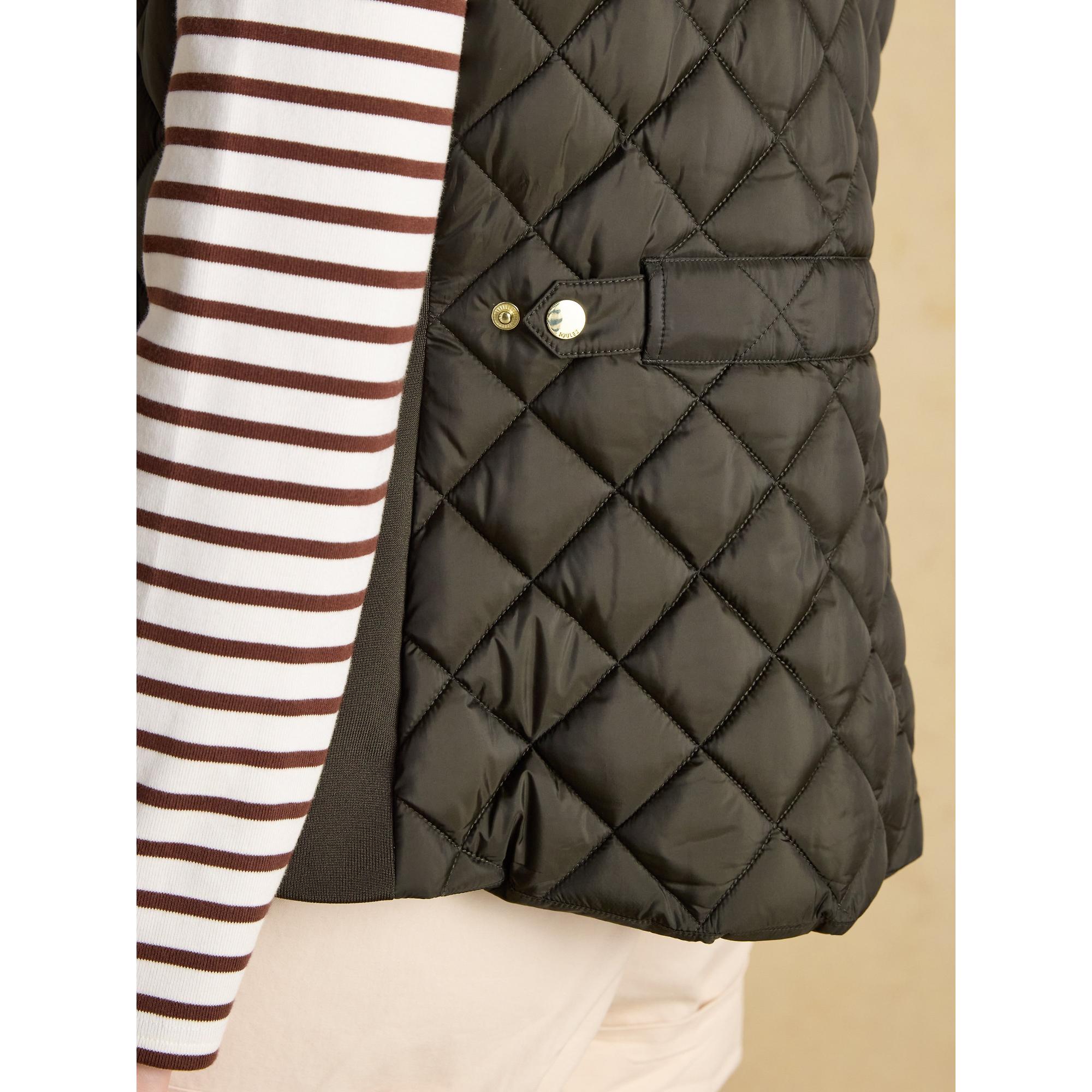 Product image 9 of 12 of Joules Women's Braemar Luxe Showerproof Diamond Quilted Gilet - Green