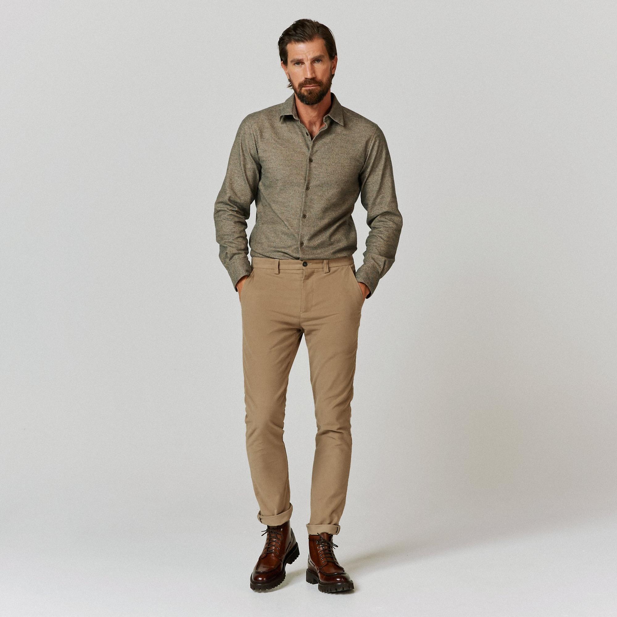 Product image 4 of 8 of Oliver Sweeney Men's Ahakista Cotton Moleskin Trousers - Mole