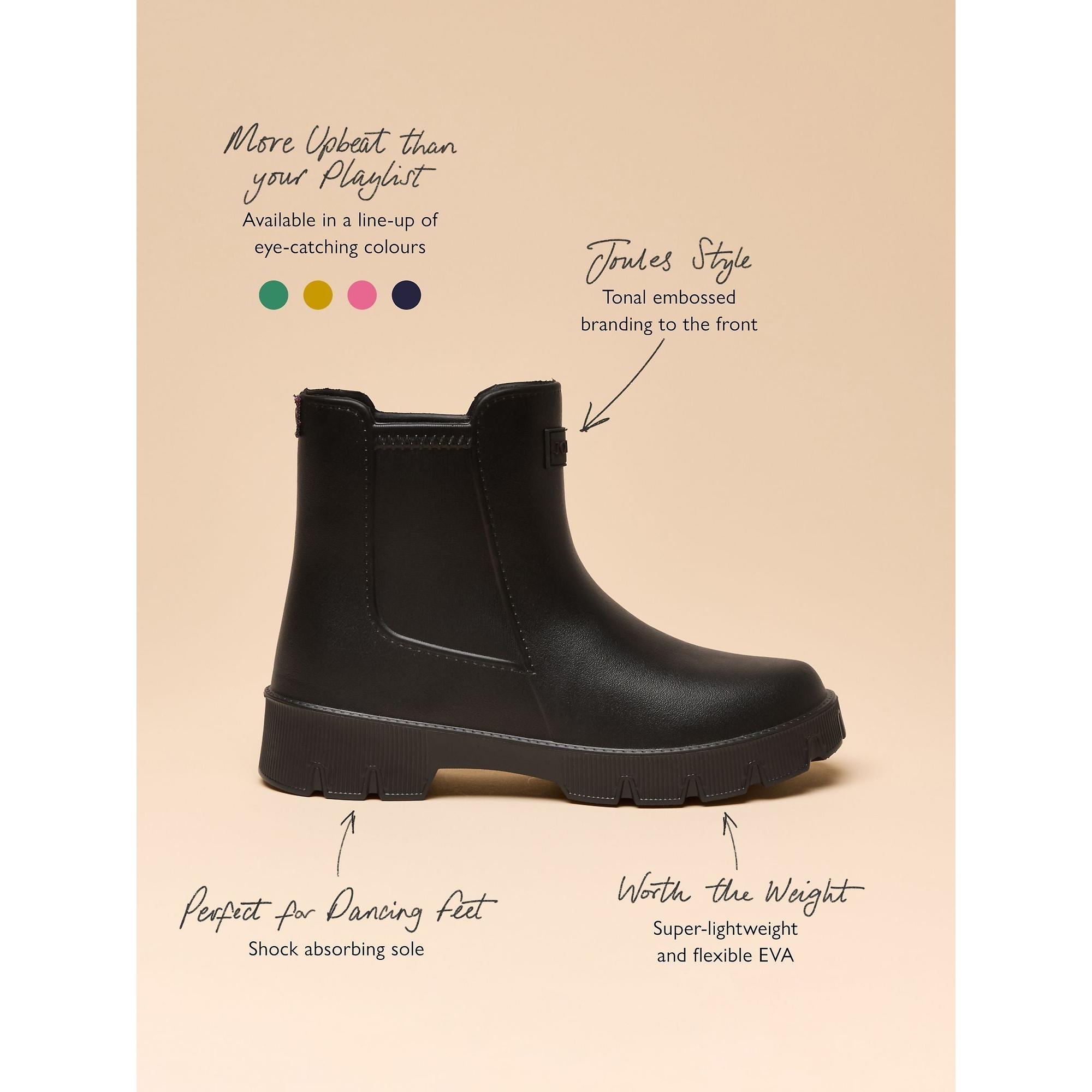 Product image 6 of 7 of Joules Women's Raindance Lightweight EVA Ankle Wellies - Black