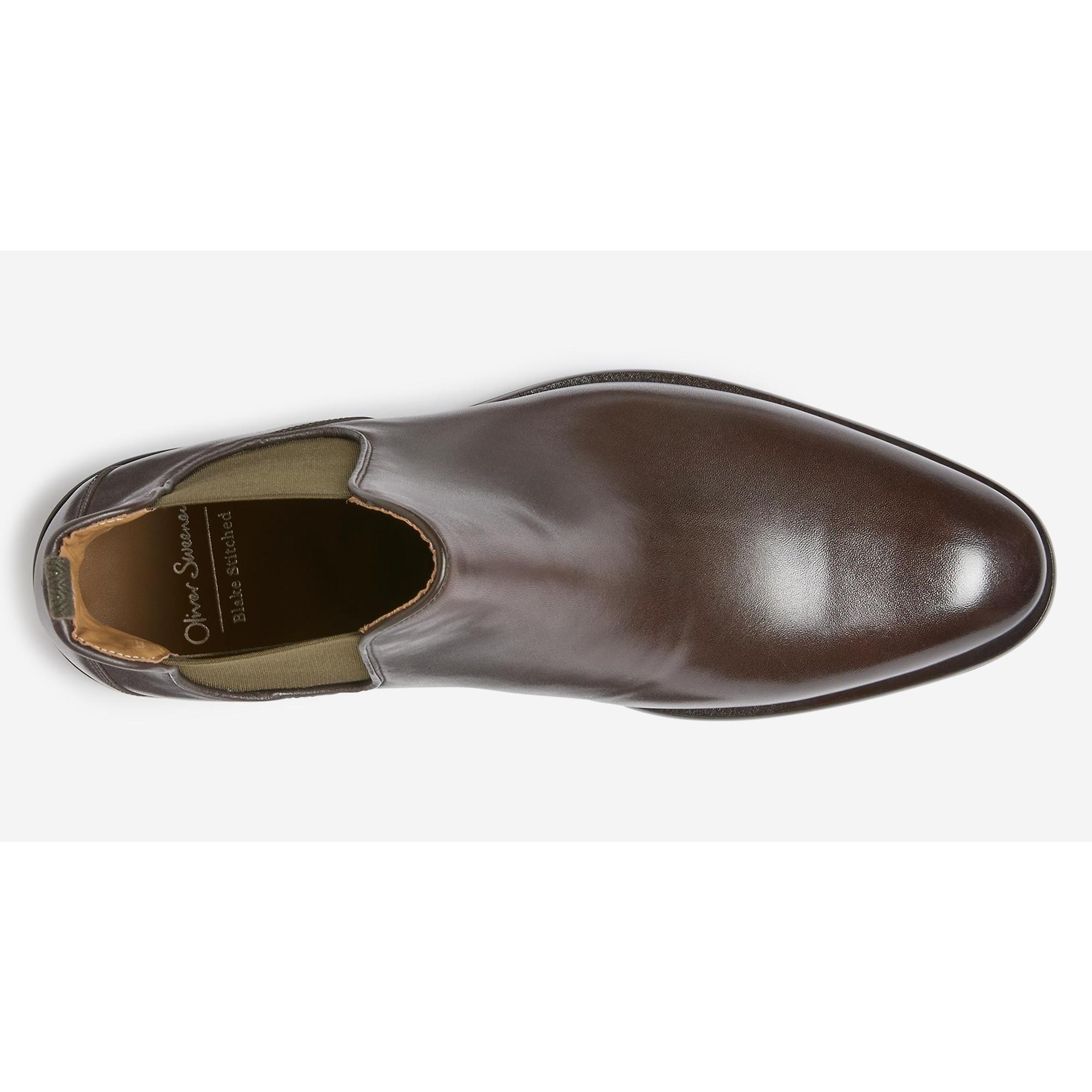 Product image 4 of 5 of Oliver Sweeney Men's Andante Antiqued Leather Chelsea Boots - Brown